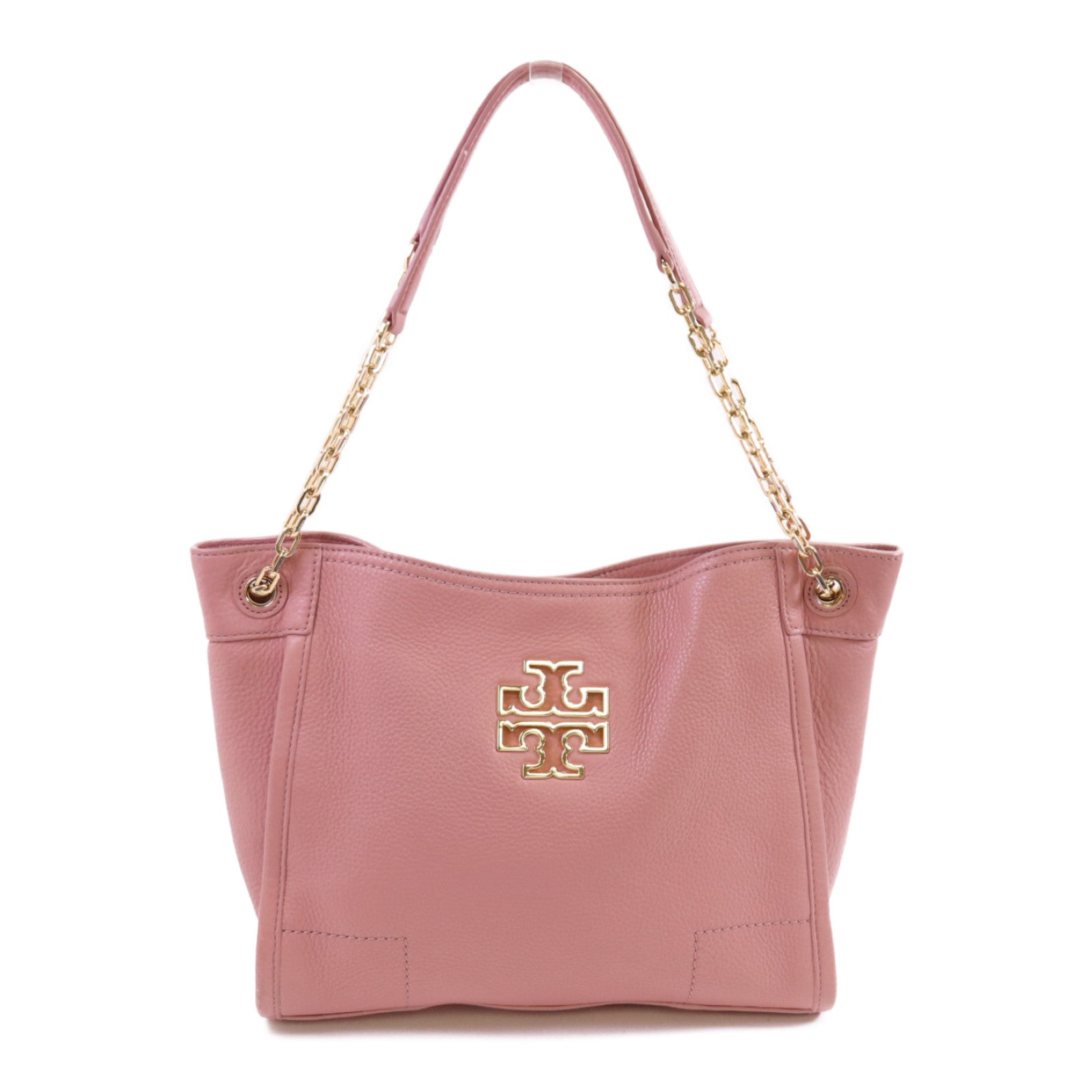 Tory Burch 牛皮皮革Chain Tote Bag金扣鏈帶肩背袋
