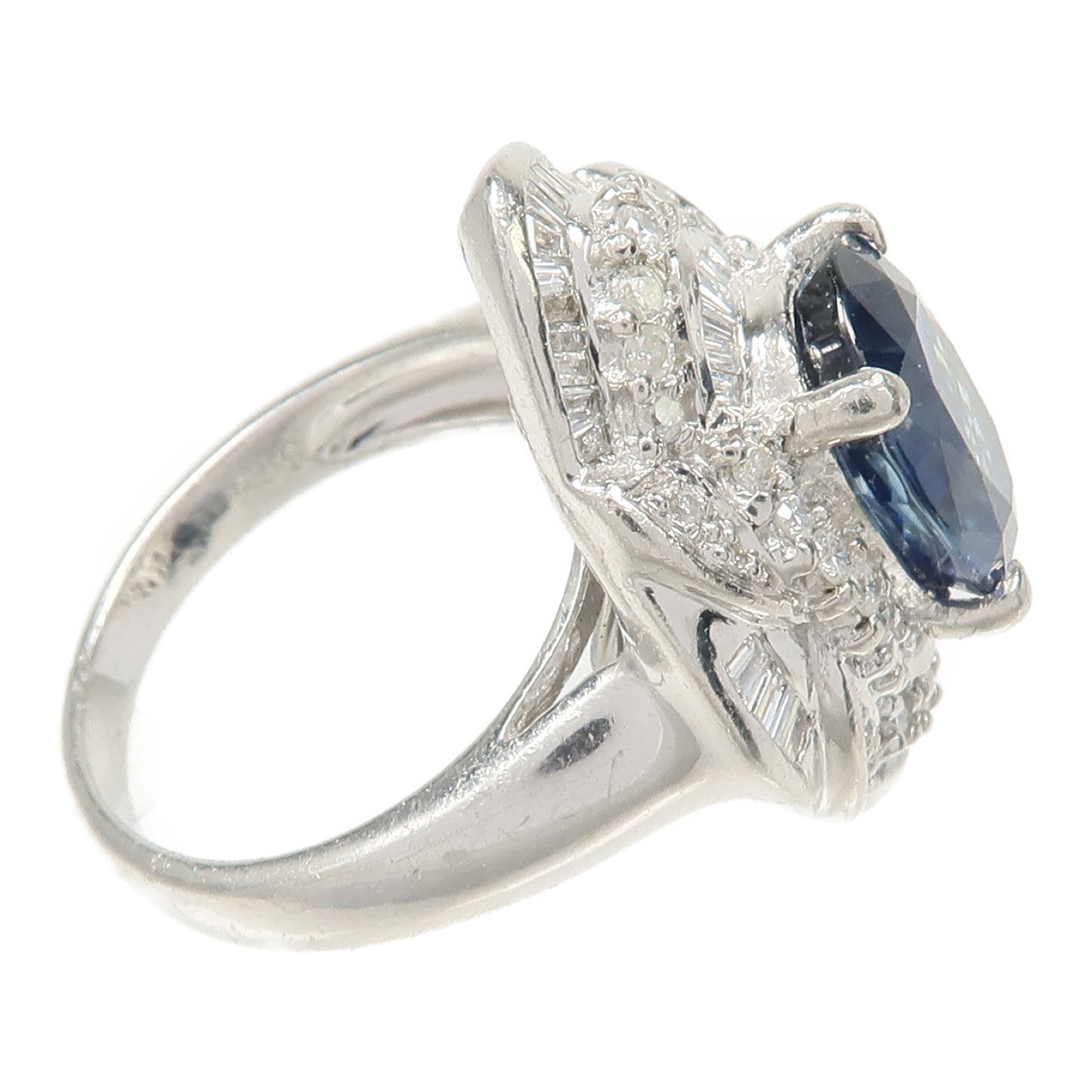 JEWELRY PT900鉑金/藍寶石Sapphire Diamond Ring鑽石戒指US#6