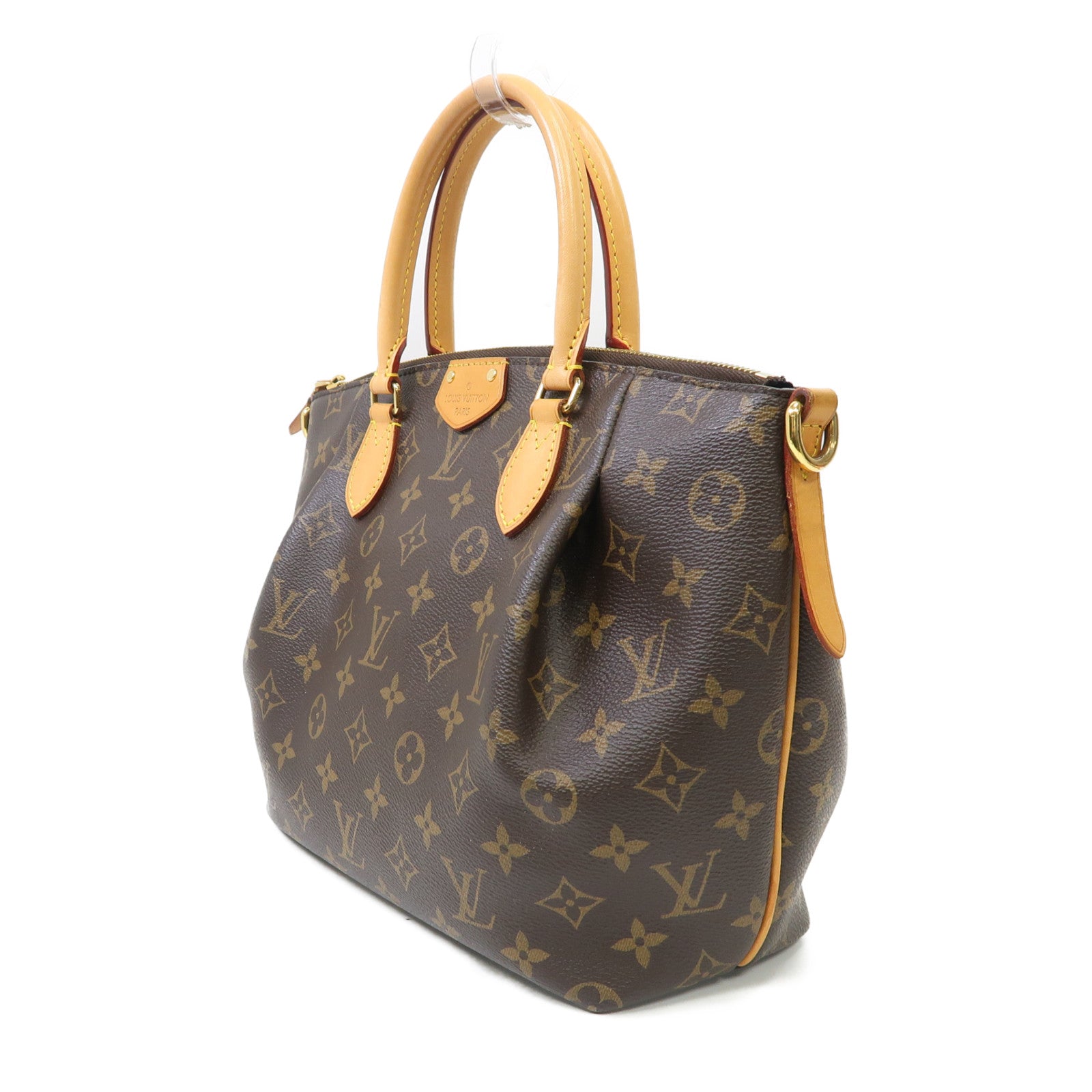 LOUIS VUITTON Monogram Turenne PM金扣手挽肩背兩用袋棕色