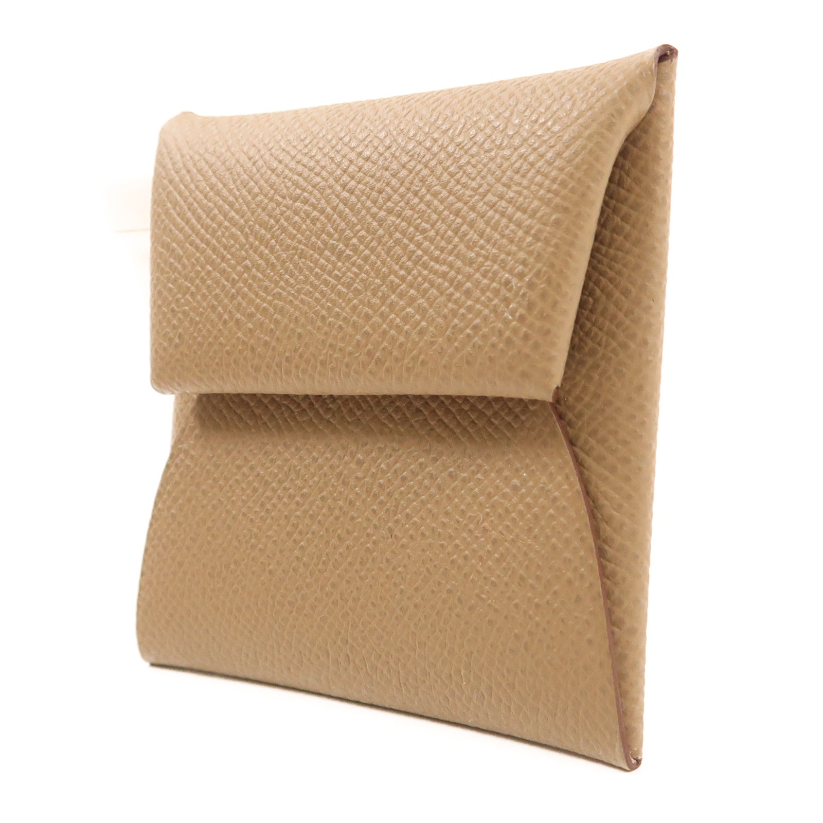 HERMES Epsom皮革Bastia Coins銀扣零錢包Etoupe