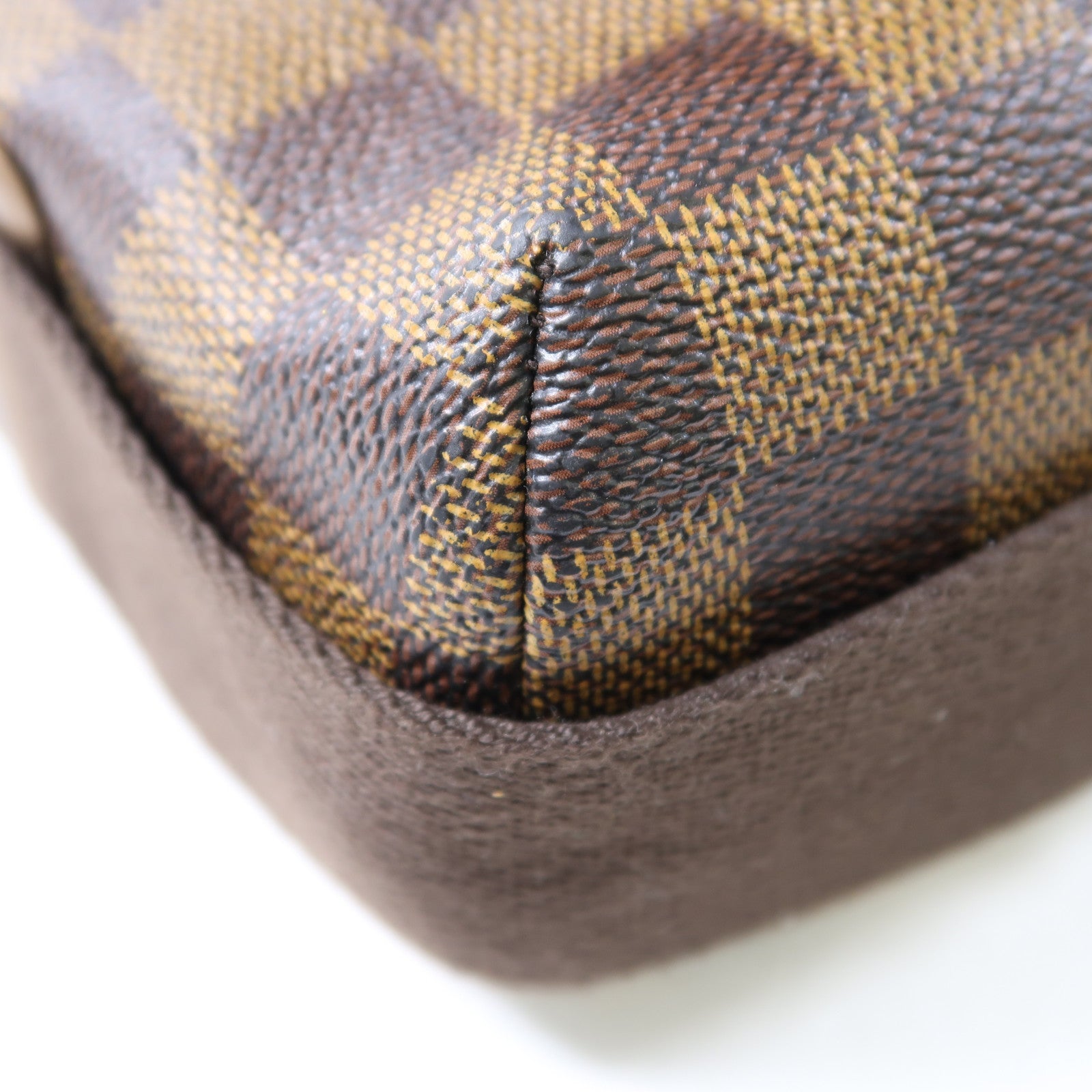 LOUIS VUITTON Damier Brooklyn MM金扣肩背袋啡色