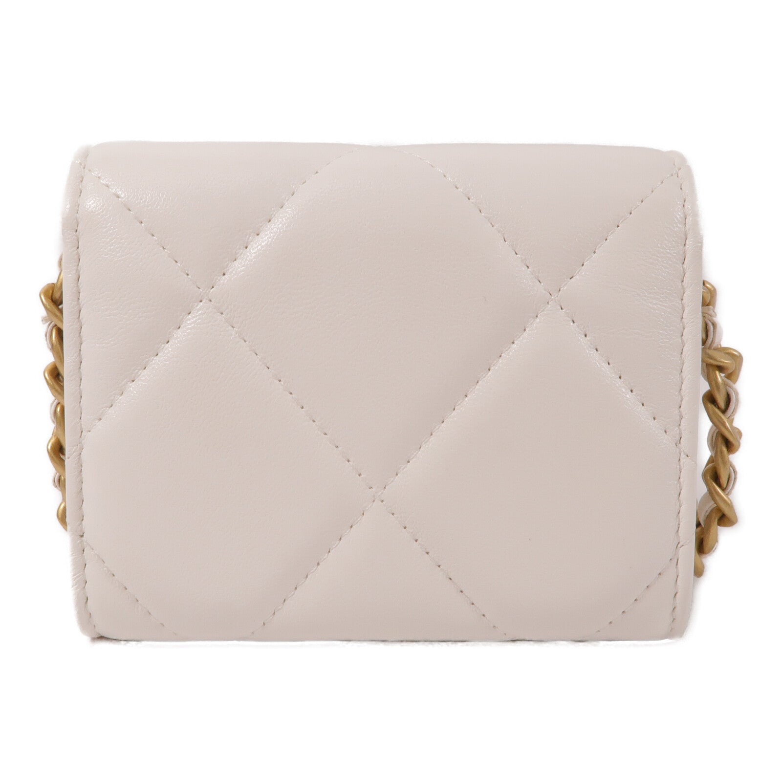 CHANEL 羊皮皮革Flpa 19 Coins Wallet With Chain鏈帶肩背袋