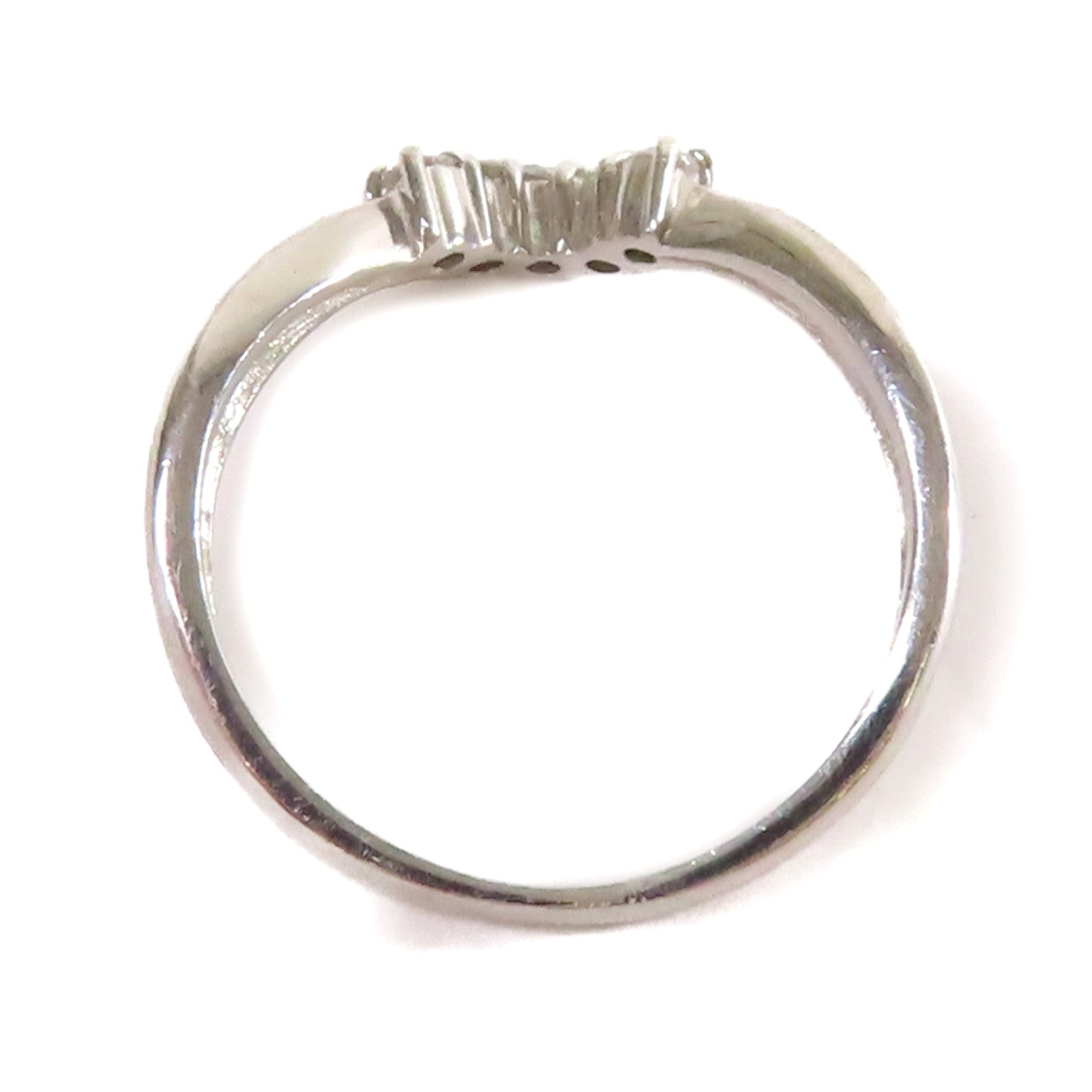 JEWELRY 【激減優惠】PT900鉑金/0.13ct鑽石Diamond Ring戒指US#5.25