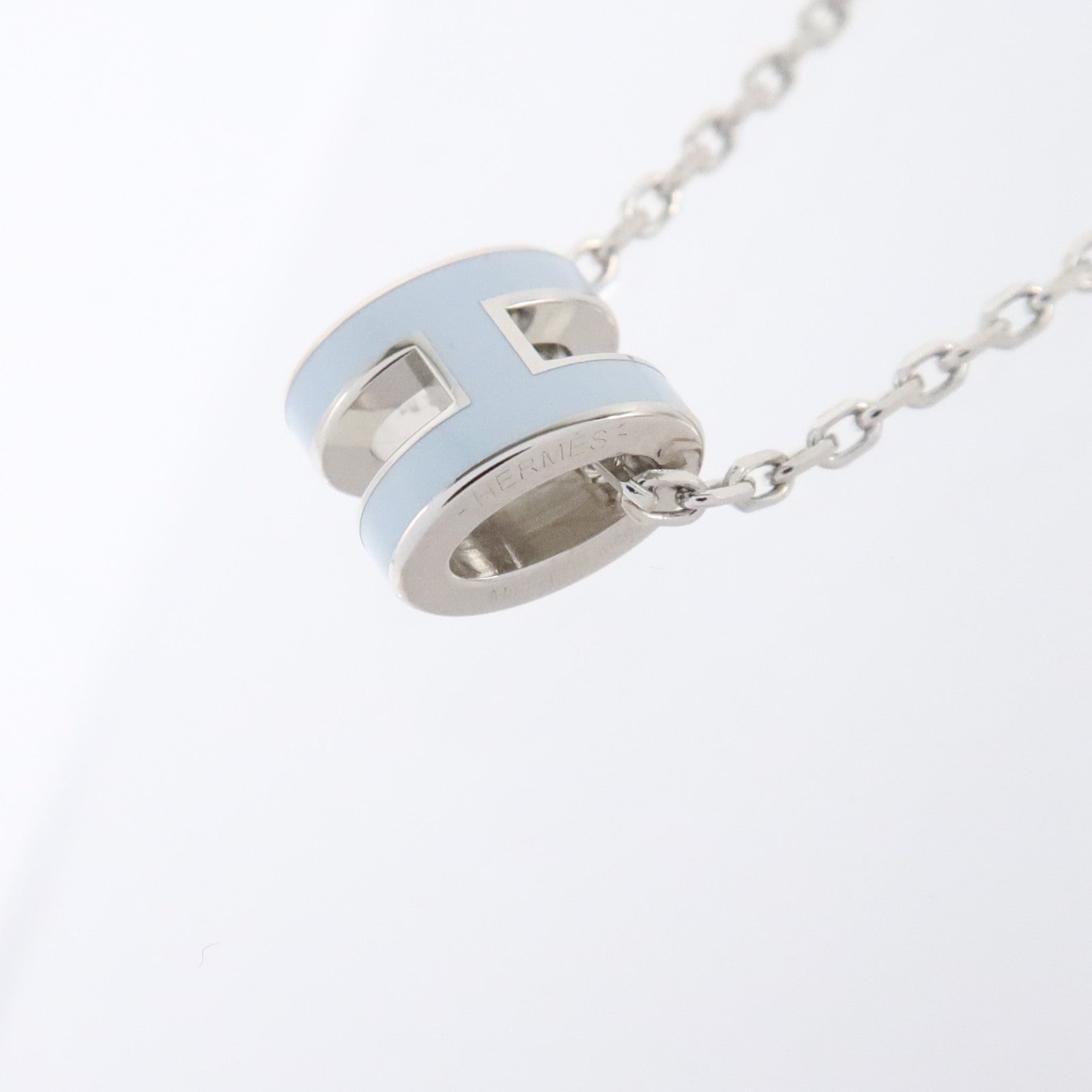 HERMES 金屬/琺瑯Mini Pop H Necklace項鏈