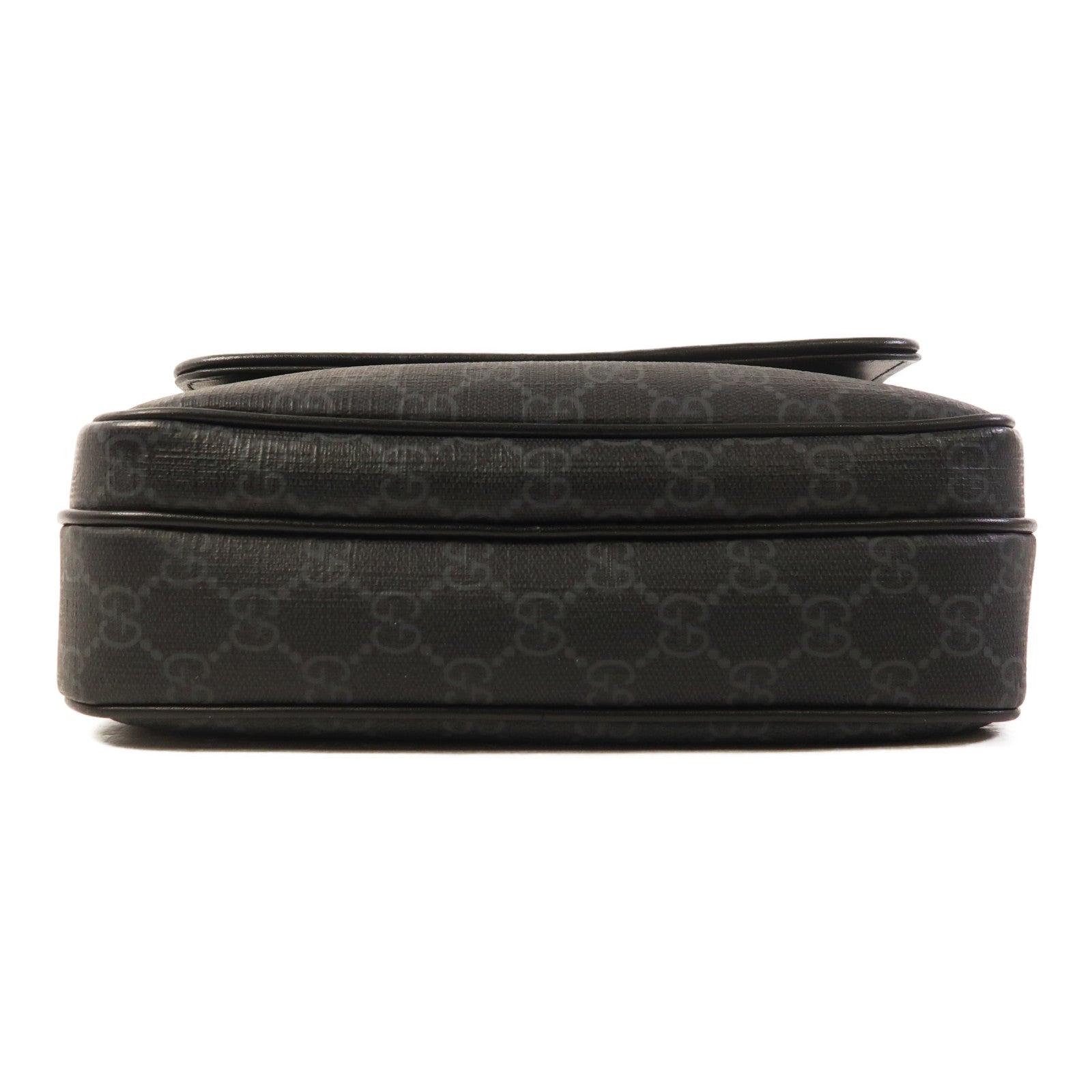 GUCCI 塗層帆布Crossbody Bag銀扣肩背袋