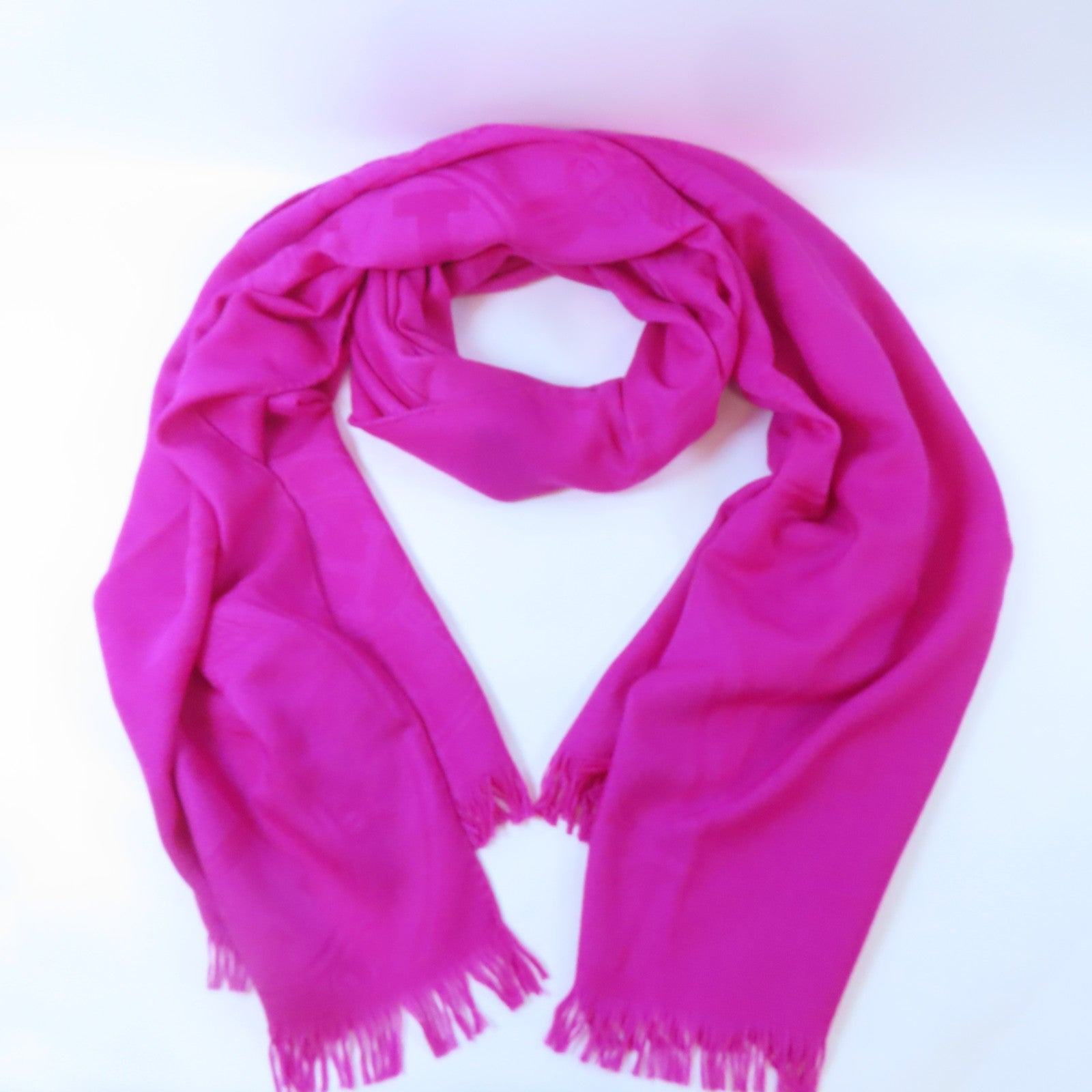 HERMES 羊絨/絲質Scarf圍巾Rose Indien/桃紅色