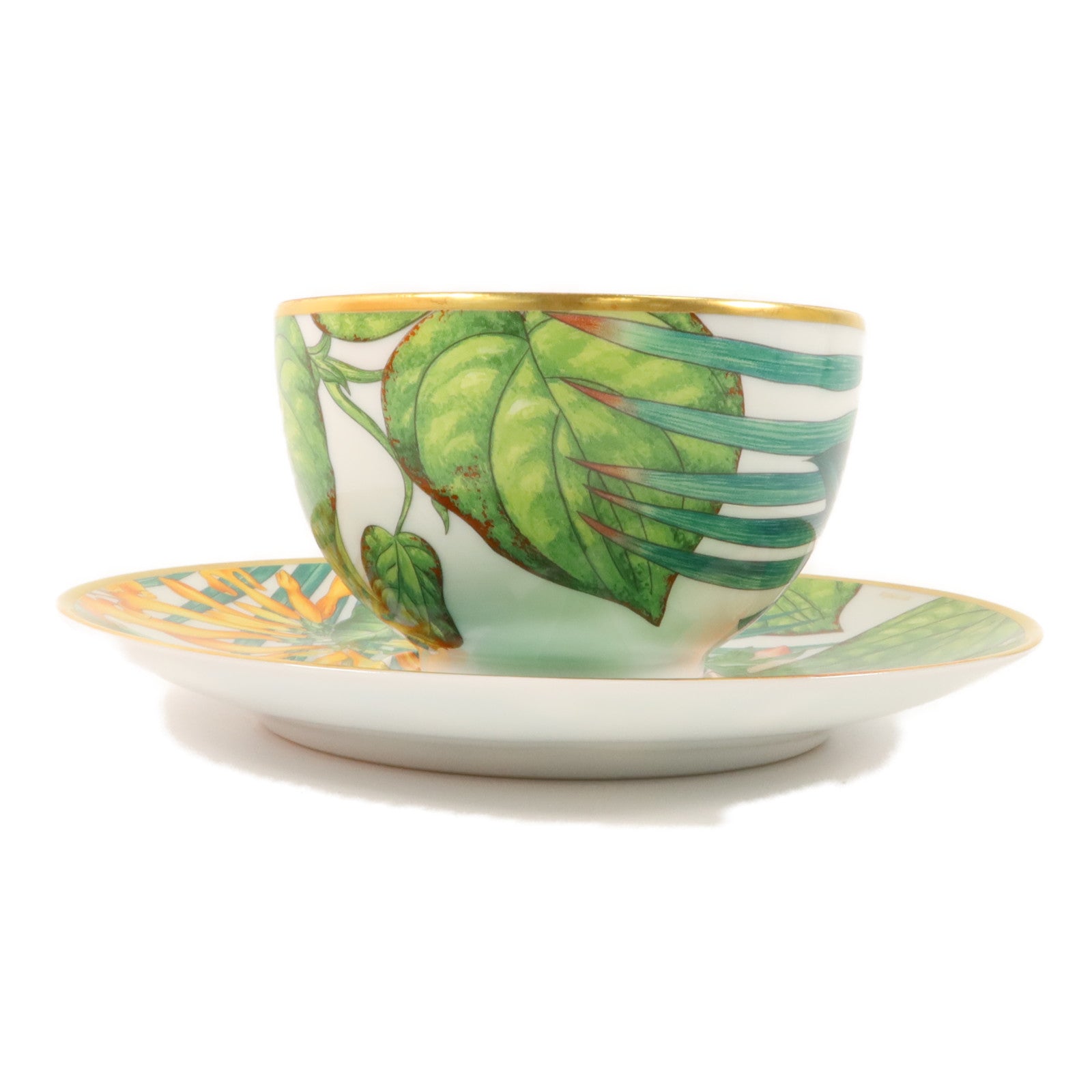HERMES 瓷器Passifolia Teacup and Saucer茶杯和茶碟
