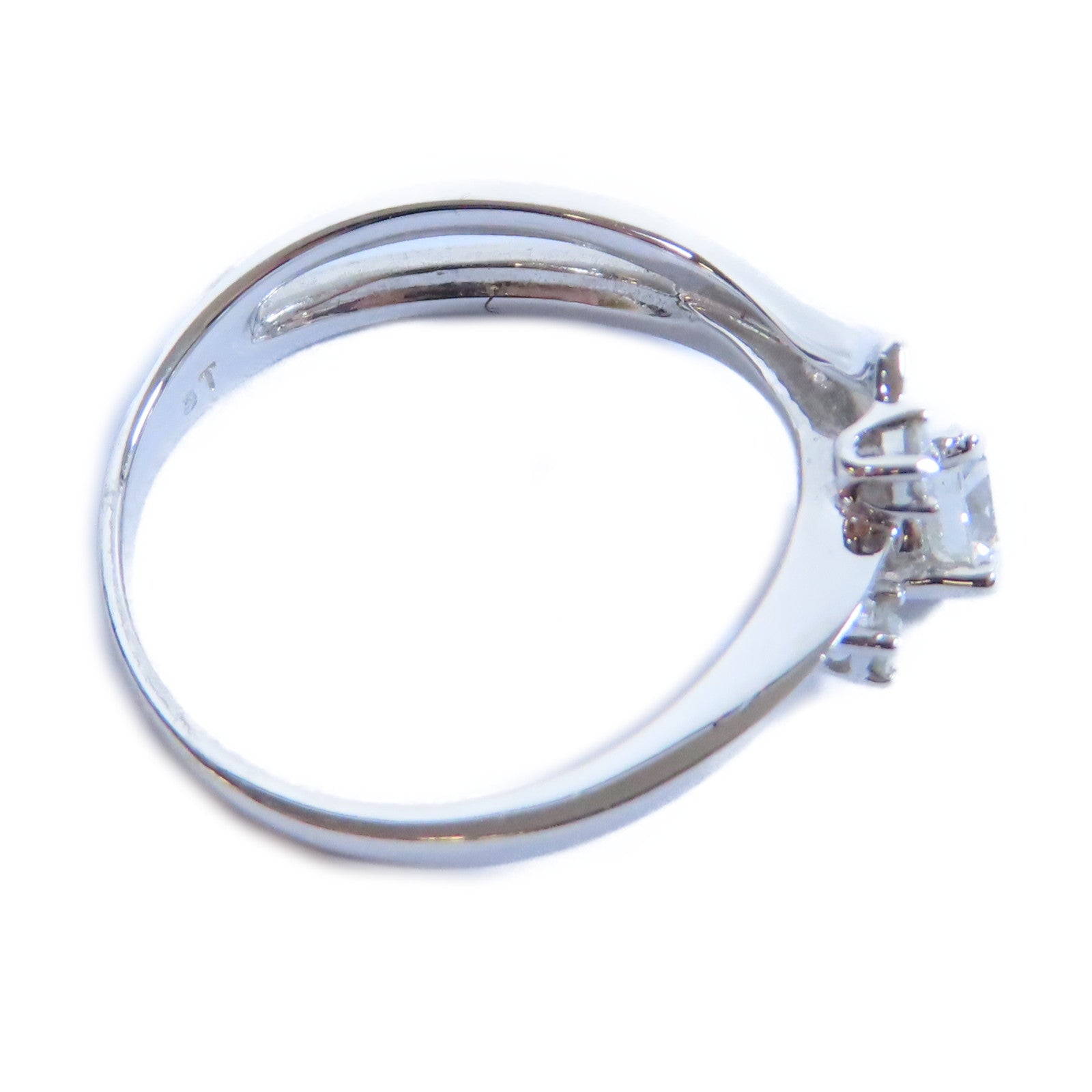 JEWELRY **【激減優惠】18K白金Diamond Ring 0.25ct/0.05ct鑽石戒指US#5.25