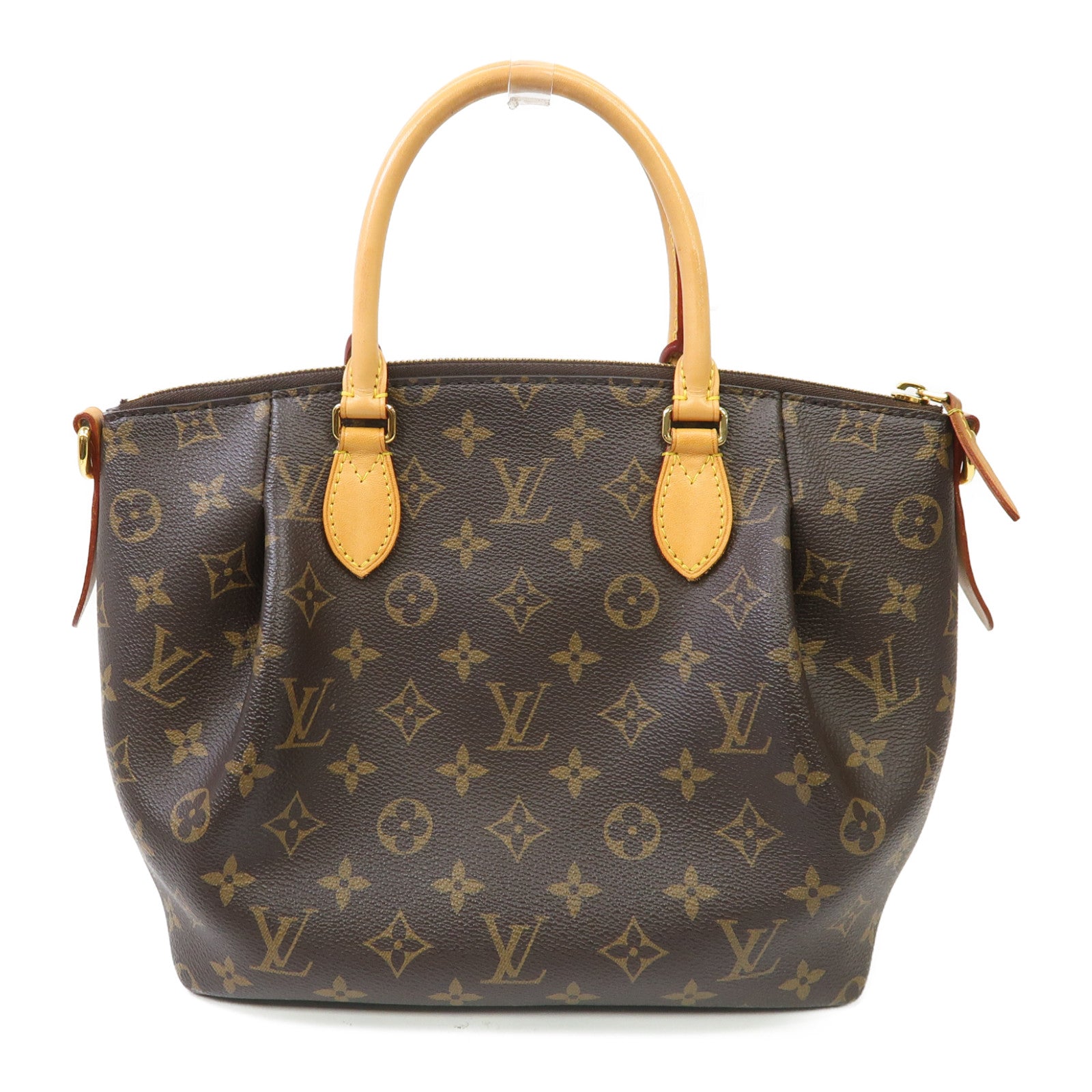 LOUIS VUITTON Monogram Turenne PM金扣手挽肩背兩用袋棕色
