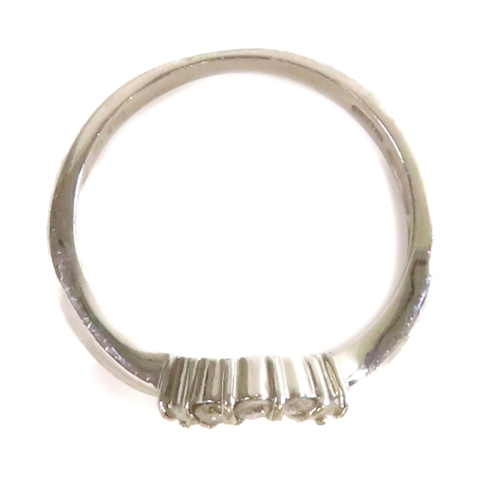 JEWELRY 【激減優惠】PT900鉑金/0.13ct鑽石Diamond Ring戒指US#5.25