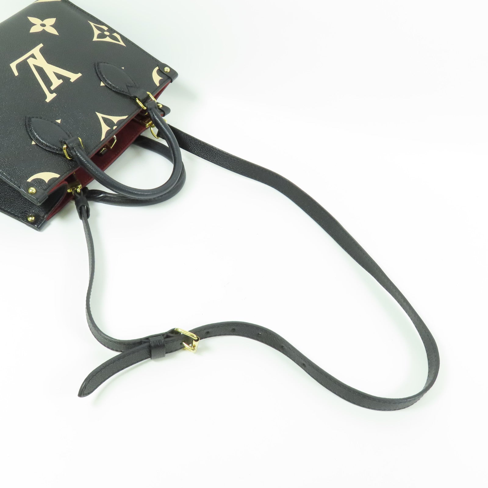 LOUIS VUITTON Monogram Empreinte On The Go PM金扣手挽肩背兩用袋