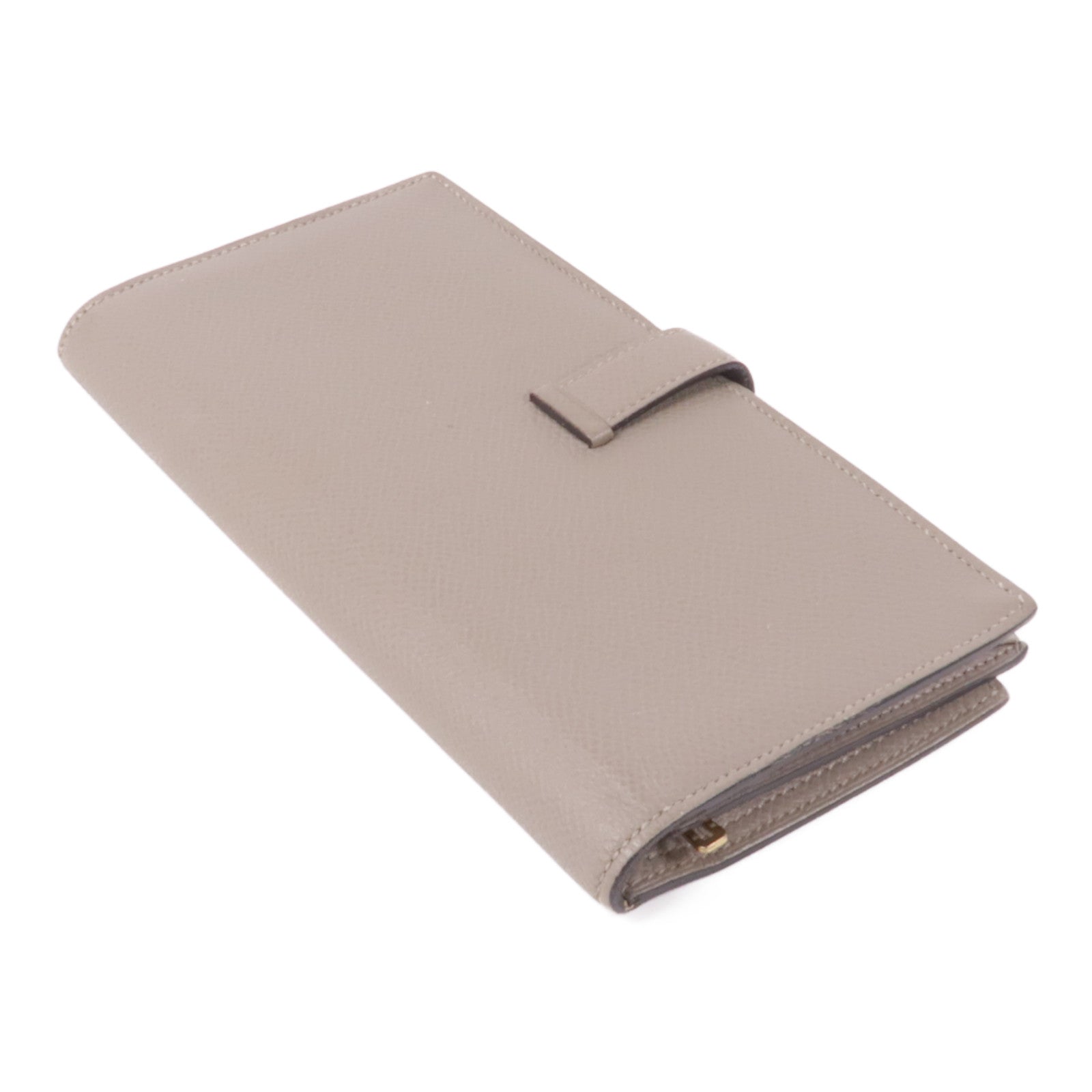 HERMES Epsom皮革Bearn Wallet金扣長錢包Trench