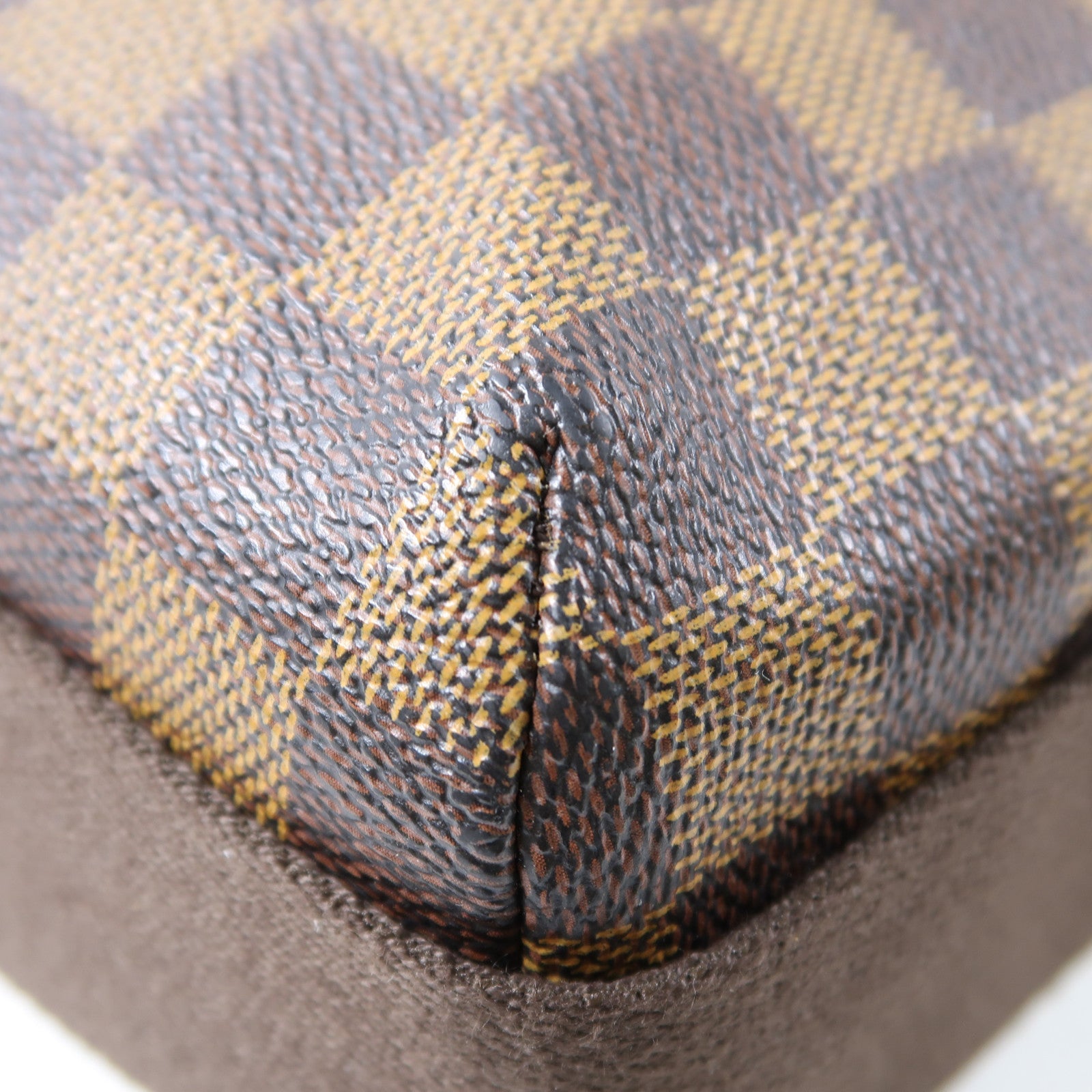 LOUIS VUITTON Damier Brooklyn MM金扣肩背袋啡色