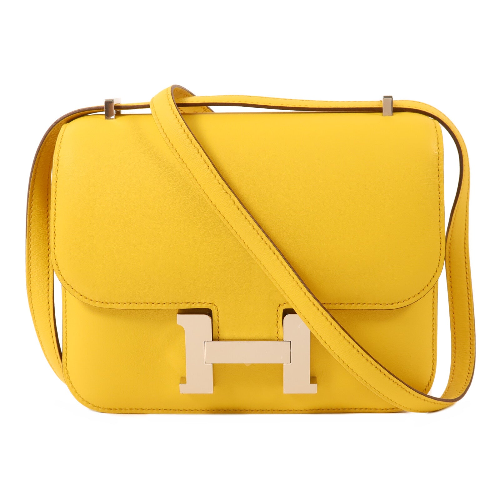 HERMES Swift皮革Constance Mini肩背袋Sun