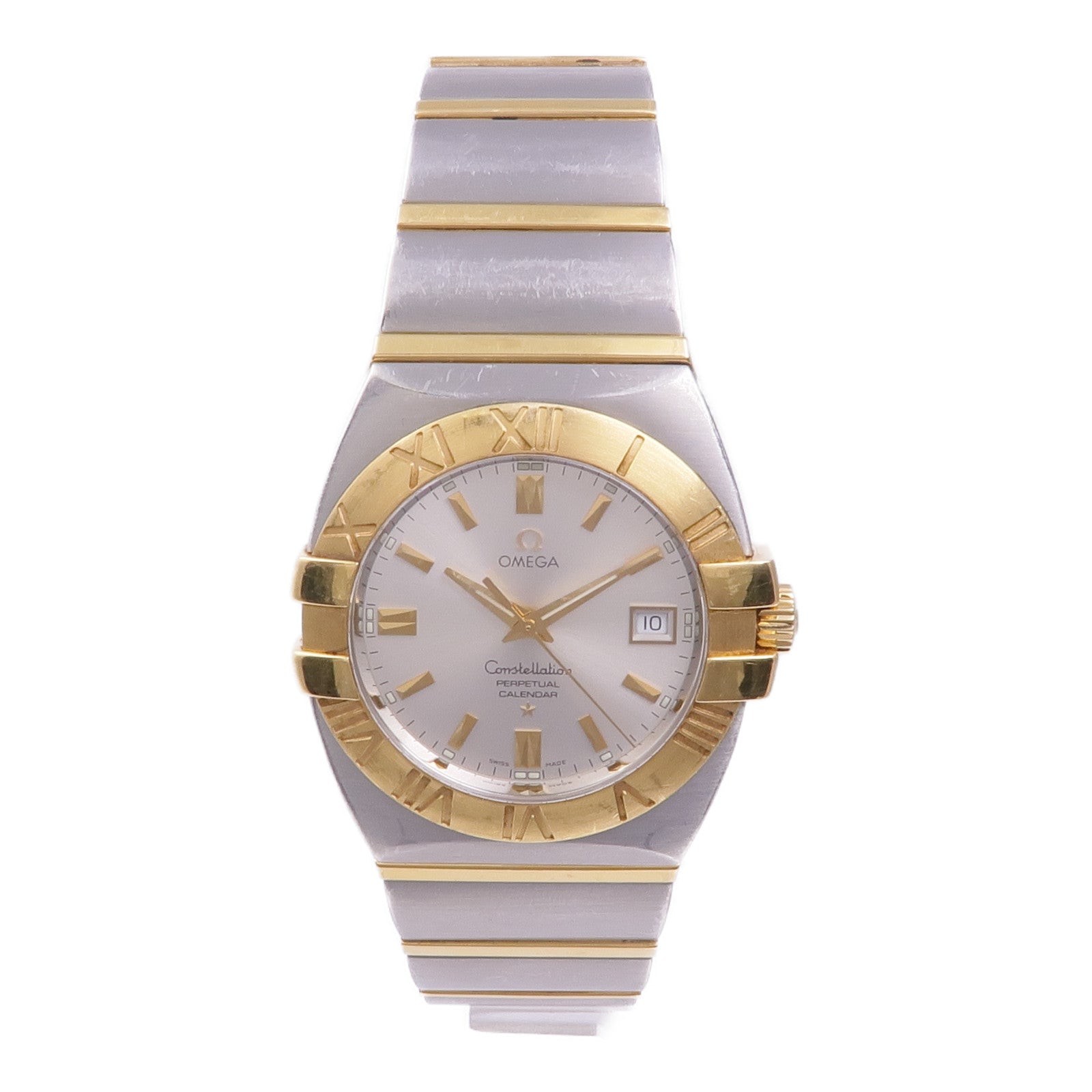 OMEGA Constellation Double Eagle 1213.30.00 Quartz Watch 18K Yellow Gold SS