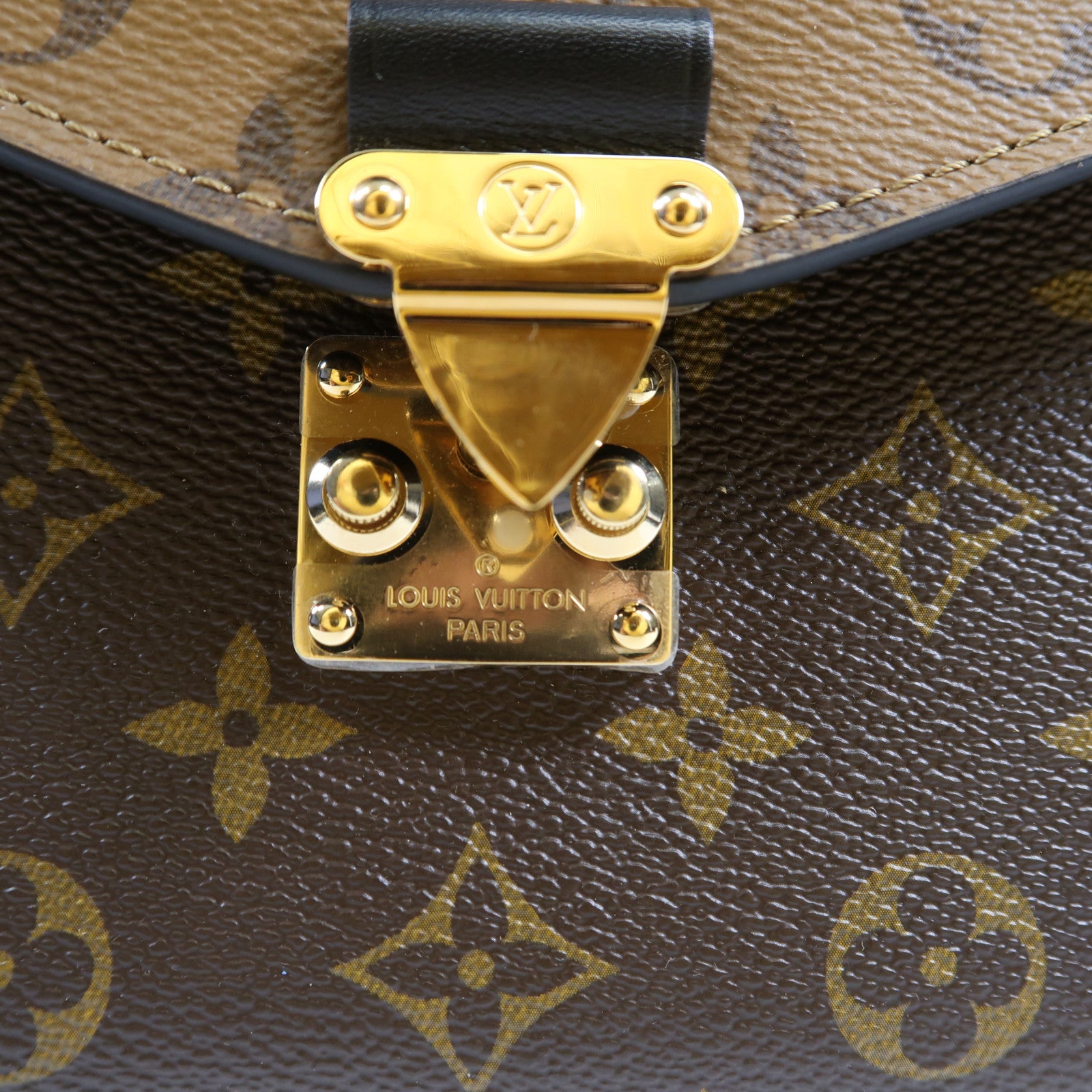 LOUIS VUITTON Monogram Reverse Pochette Metis金扣手挽肩背兩用袋