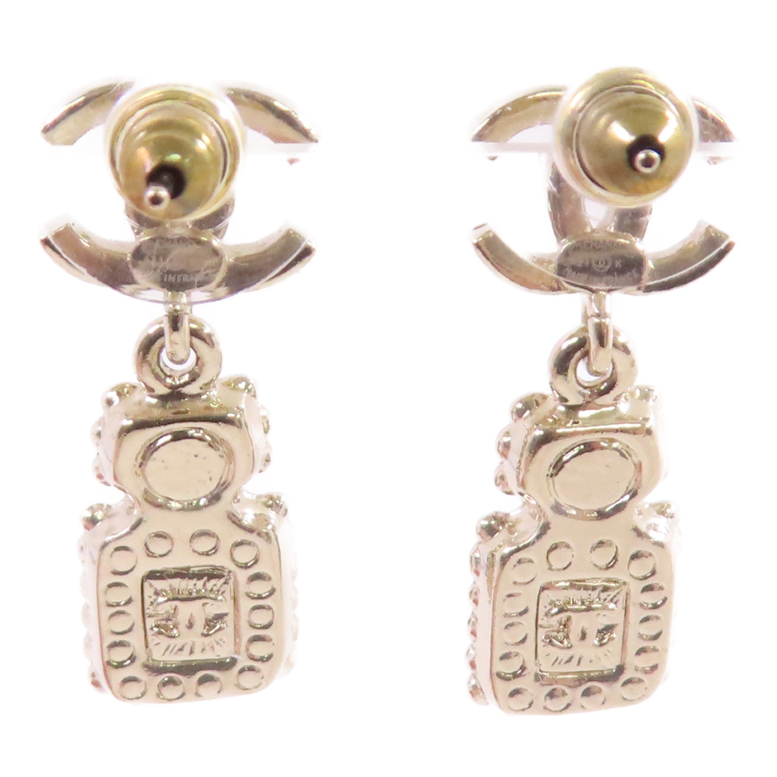 CHANEL 金屬/水鑽/PVC Earrings耳環