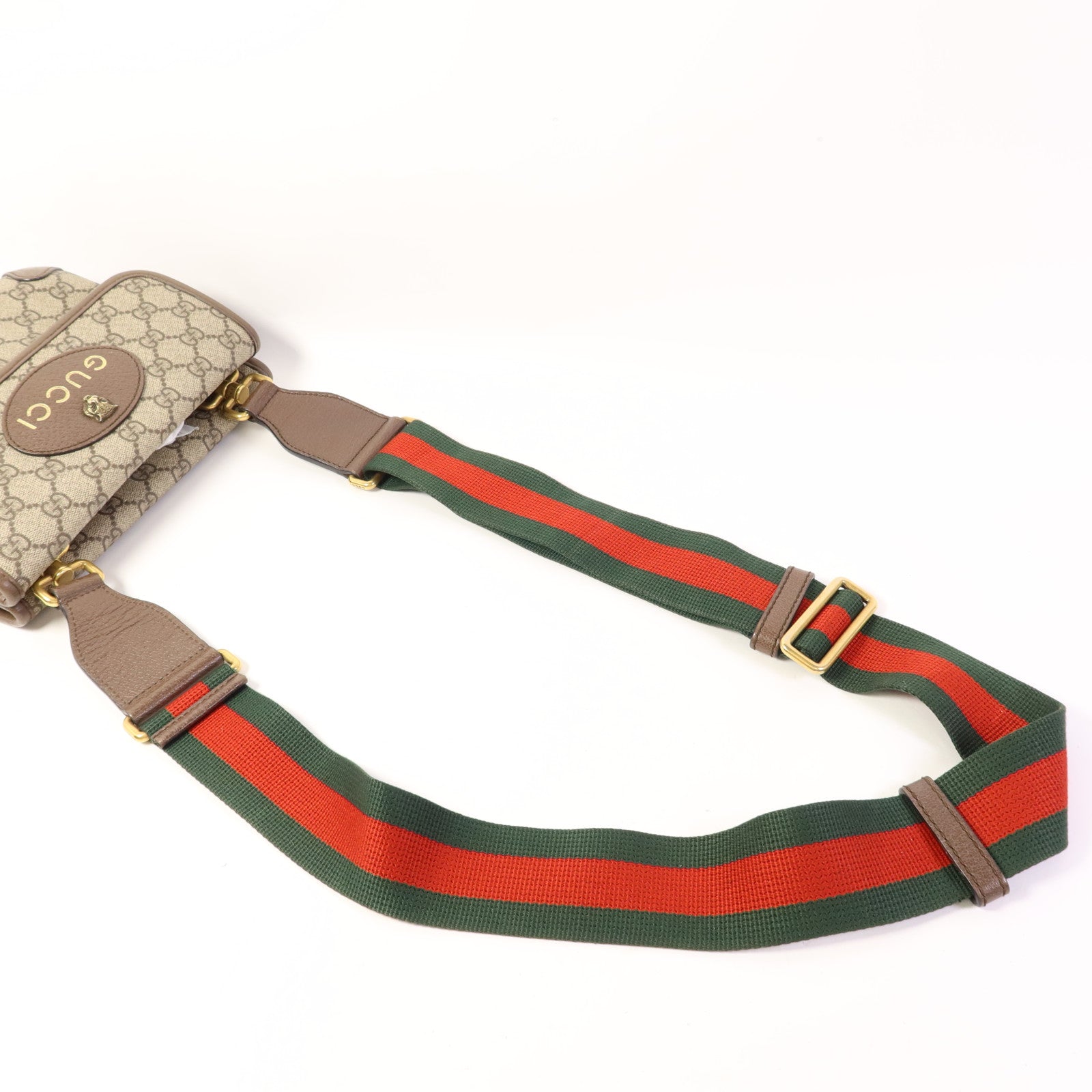 GUCCI 塗層帆布Neo Small GG Supreme金扣肩背袋