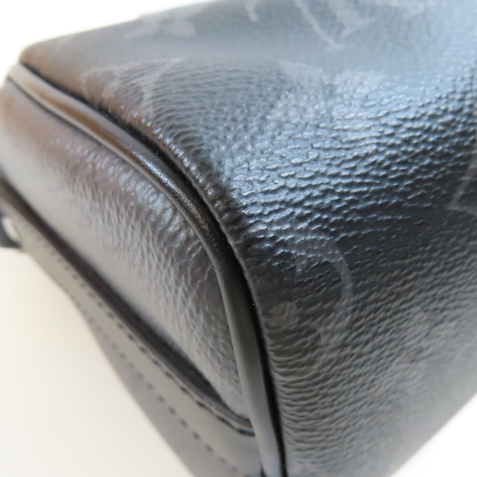 LOUIS VUITTON Monogram Eclipse Keepall Bandouliere 25手挽肩背兩用袋黑色