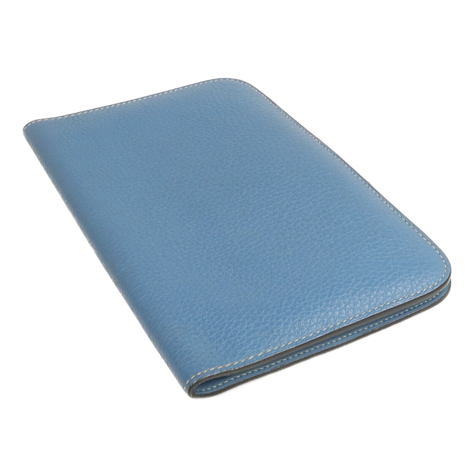HERMES Togo皮革Dogon GM長錢包Bleu Jean