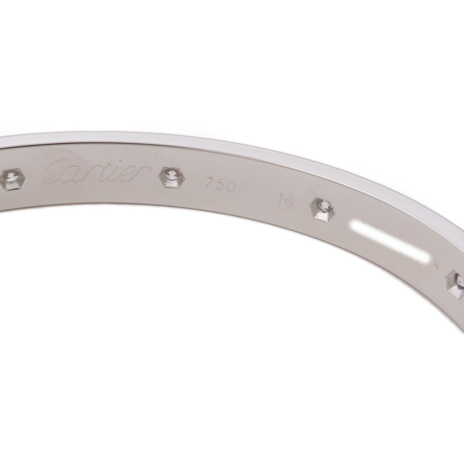 CARTIER Love Bracelet B6070417 Diamond 18K White Gold #16