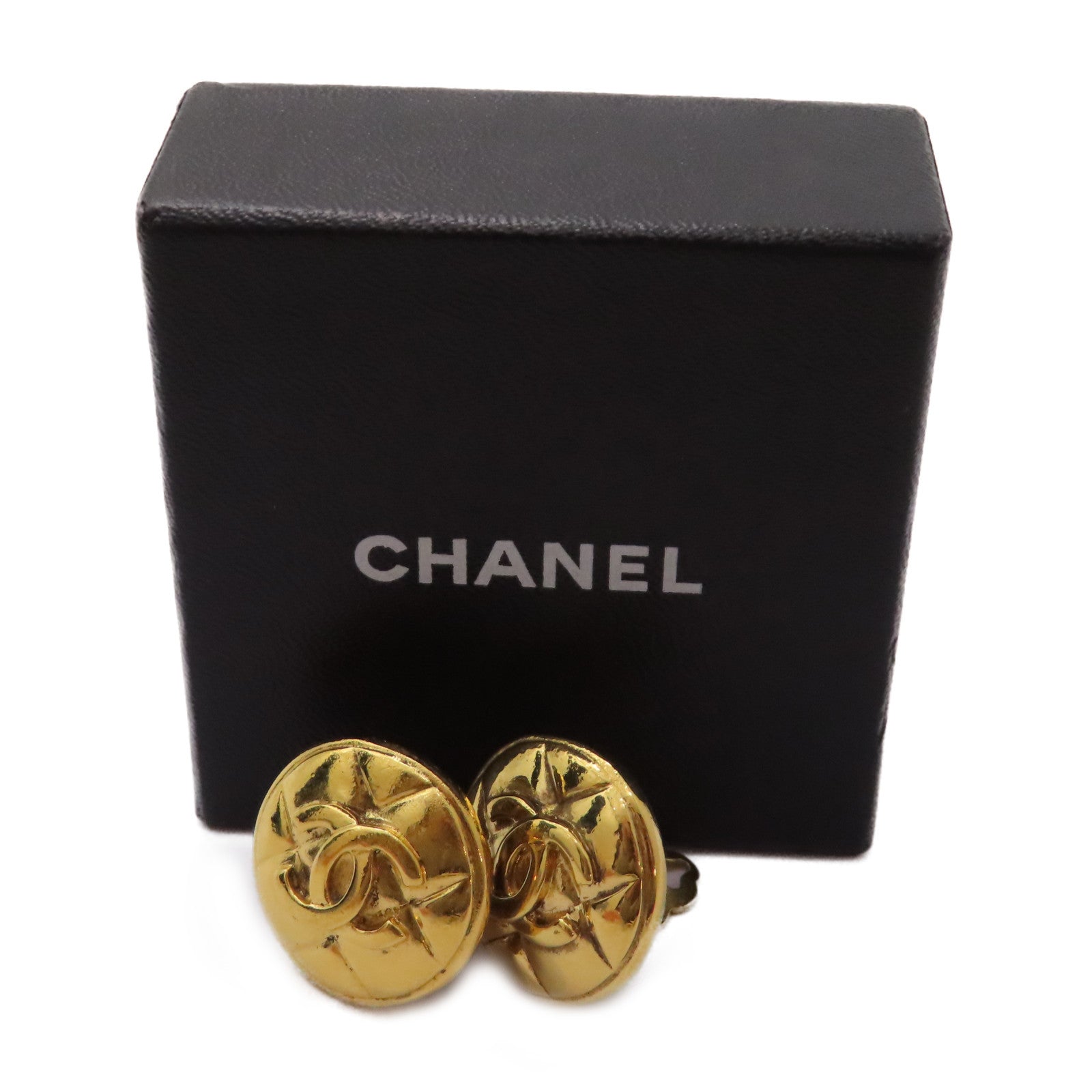 CHANEL 金屬Vintage Earrings耳環金色
