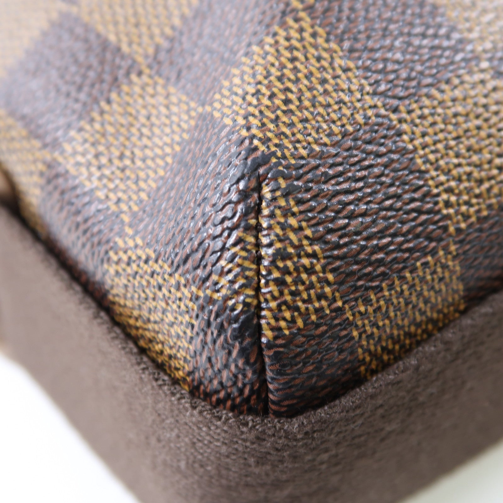 LOUIS VUITTON Damier Brooklyn MM金扣肩背袋啡色