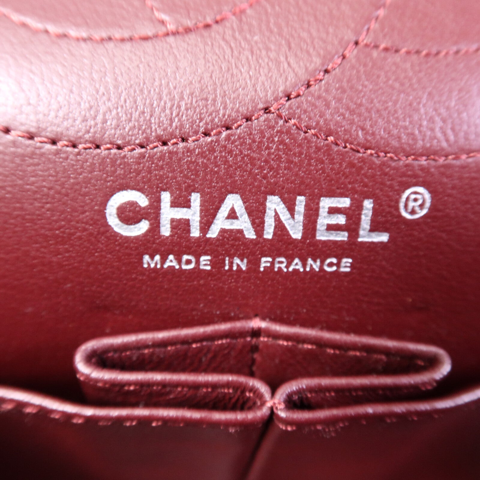 CHANEL 牛皮皮革2.55 Large銀扣鏈帶肩背袋