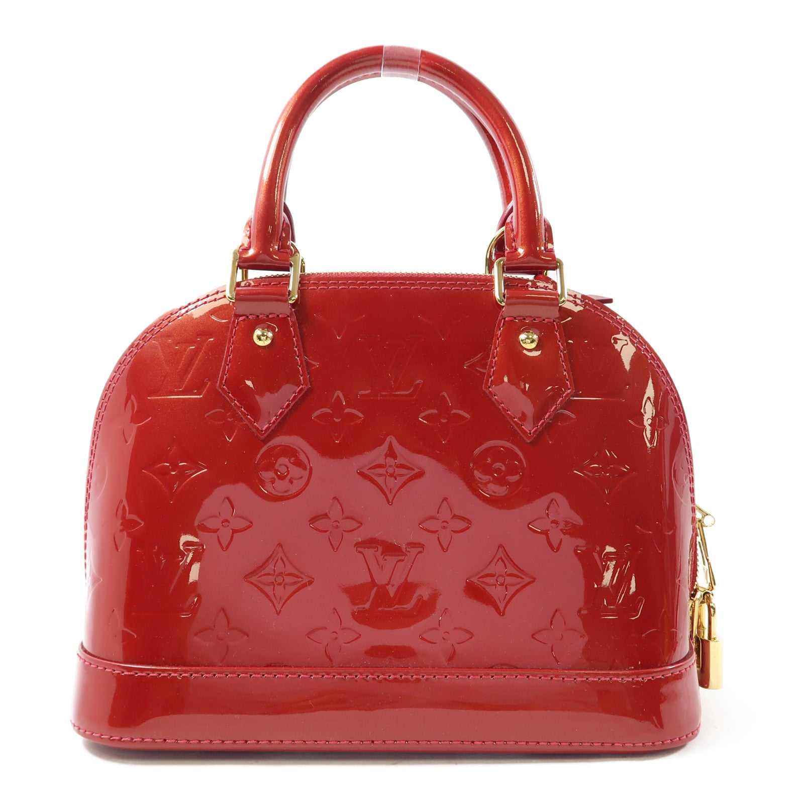LOUIS VUITTON Vernis Alma BB金扣手挽肩背兩用袋紅色