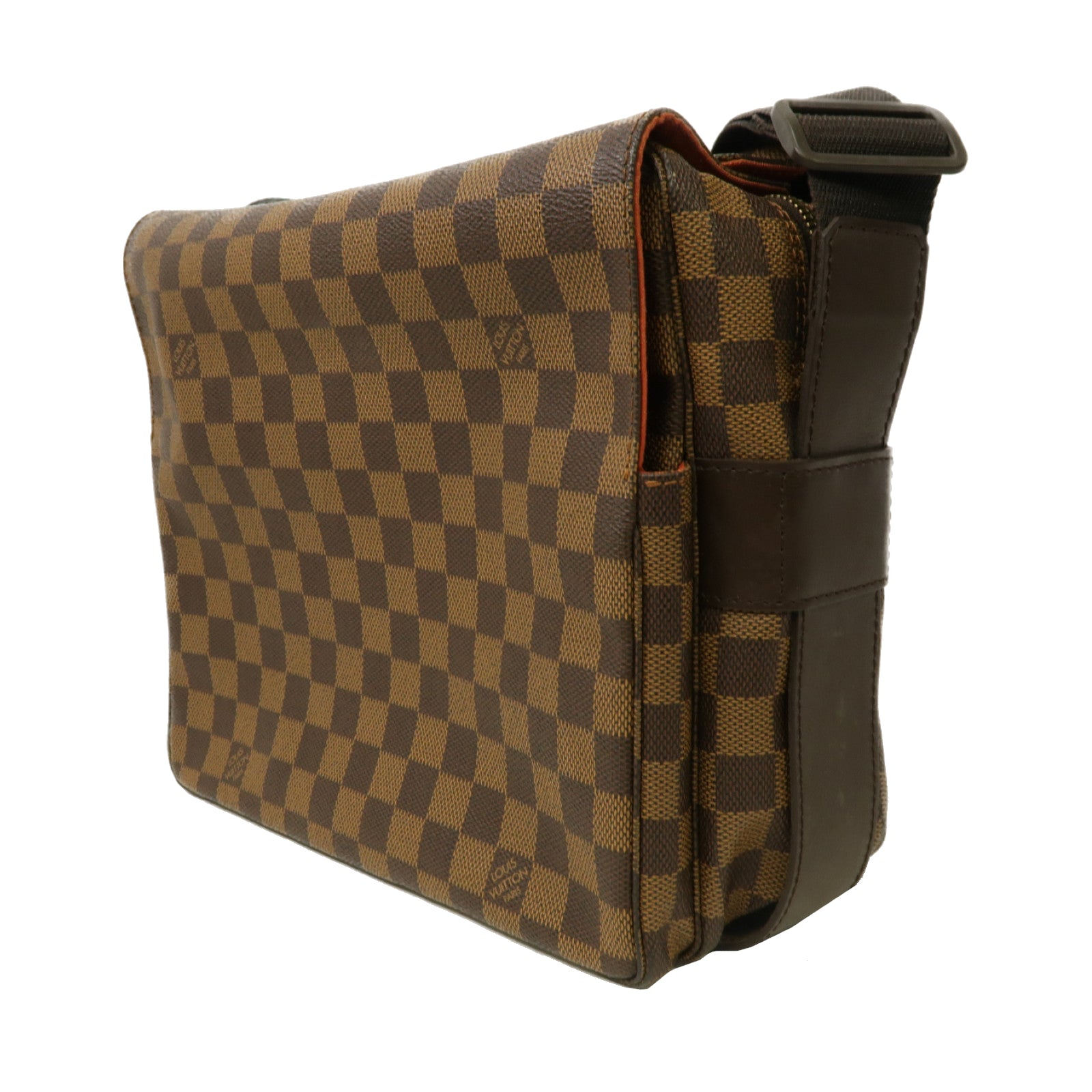 LOUIS VUITTON Damier Naviglio金扣肩背袋啡色