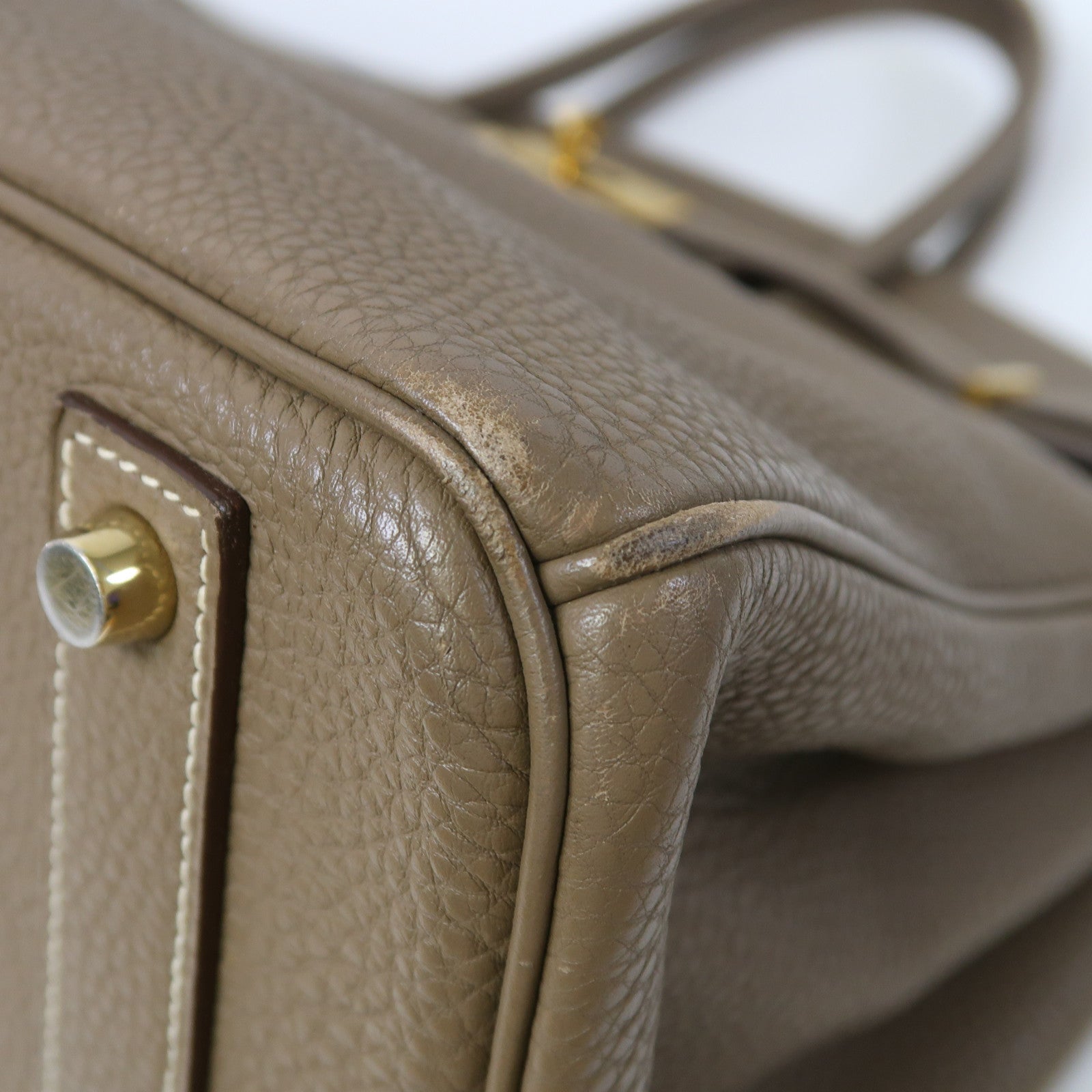 HERMES Togo皮革Birkin 40金扣手挽袋Etoupe/大象灰色