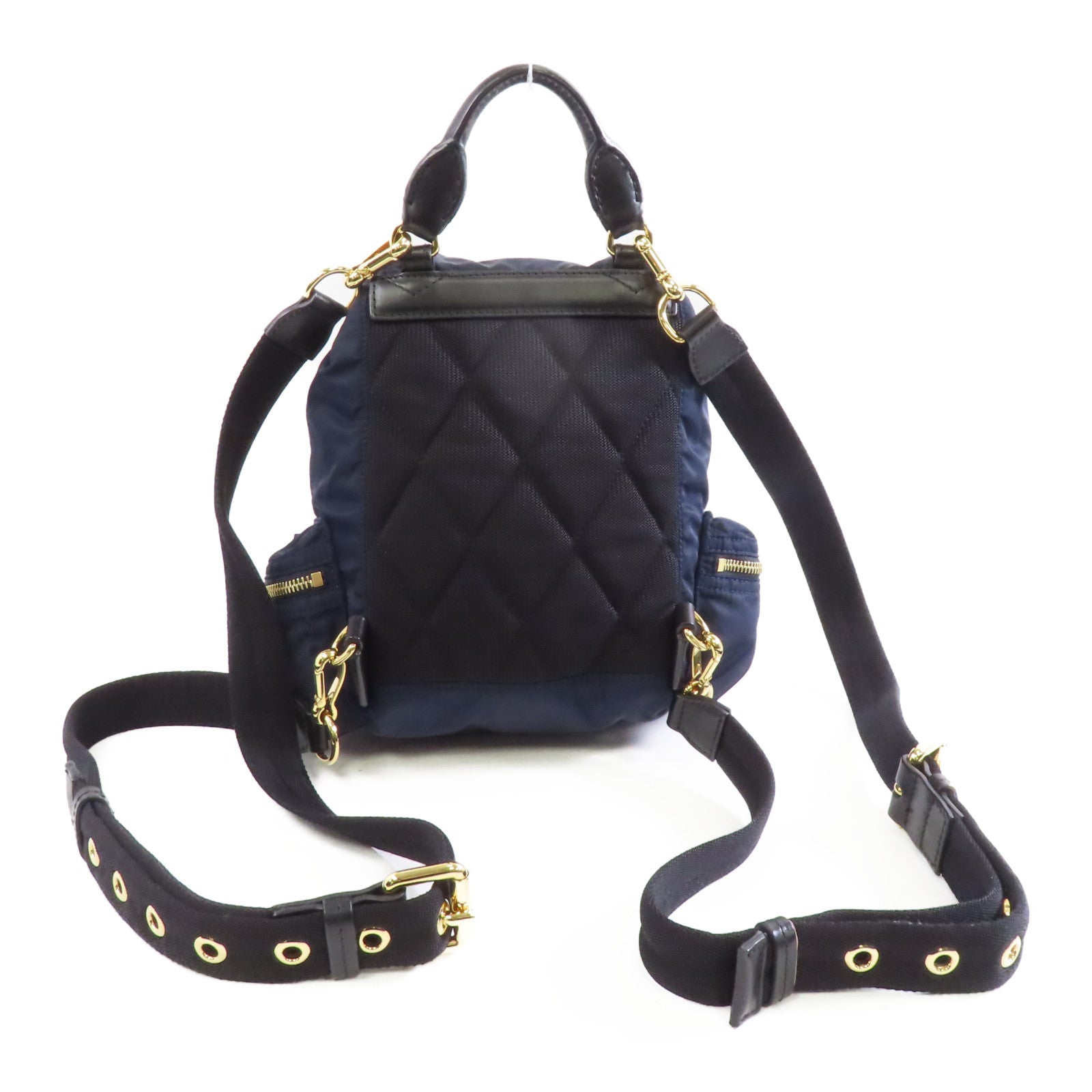 BURBERRY 尼龍Backpack金扣背包深藍色