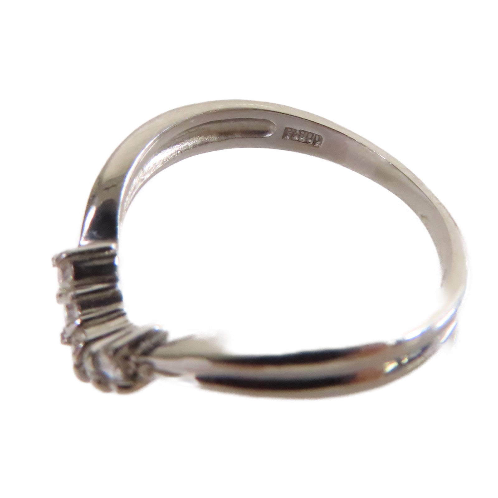 JEWELRY 【激減優惠】PT900鉑金/0.13ct鑽石Diamond Ring戒指US#5.25