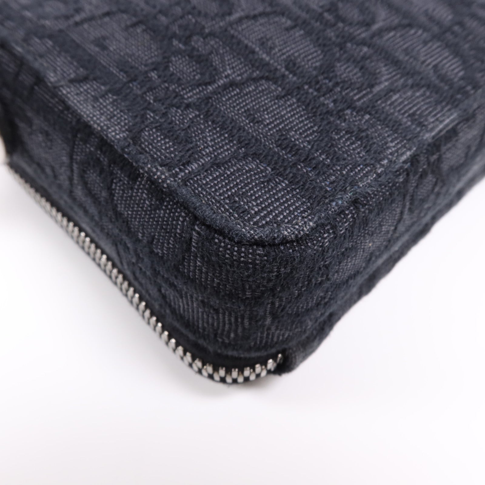 Dior 帆布Oblique Zipped Pouch銀扣肩背袋