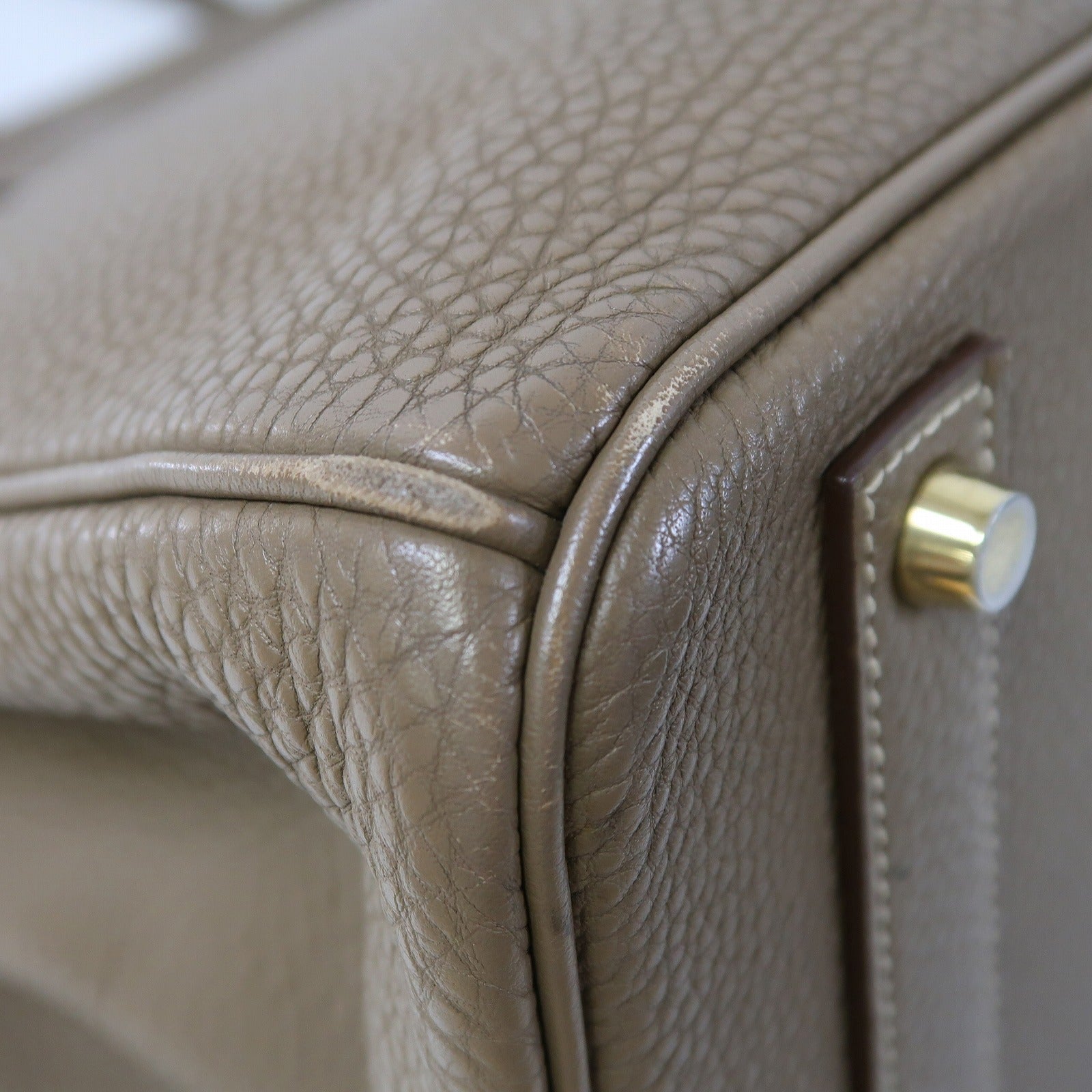HERMES Togo皮革Birkin 40金扣手挽袋Etoupe/大象灰色
