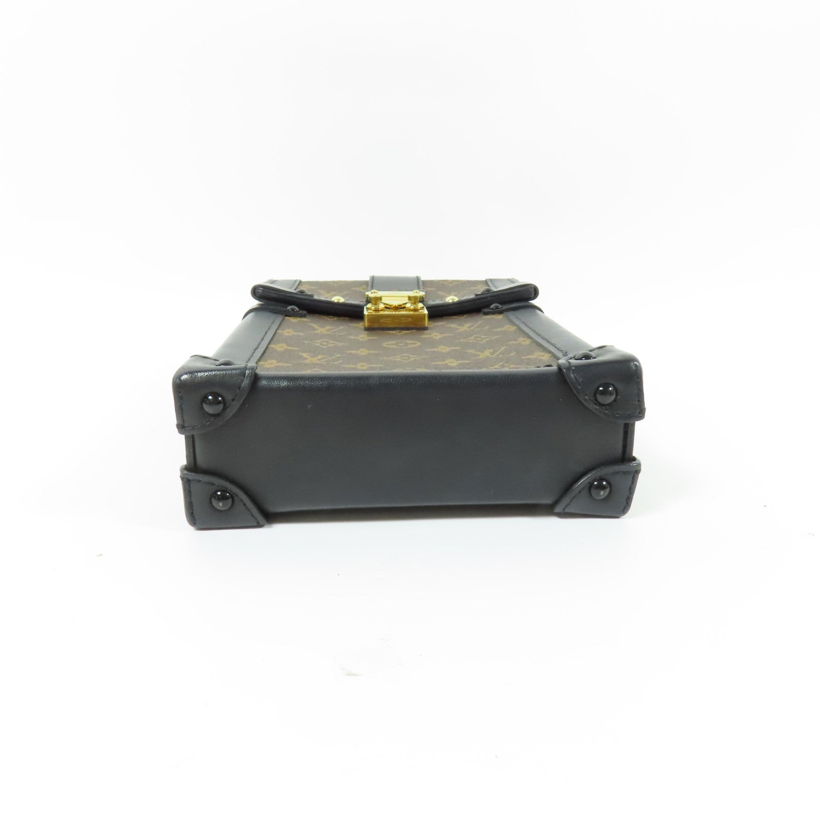 LOUIS VUITTON LV GHW Pochette Trunk Vertical Shoulder Bag Monogram M63913 Brown