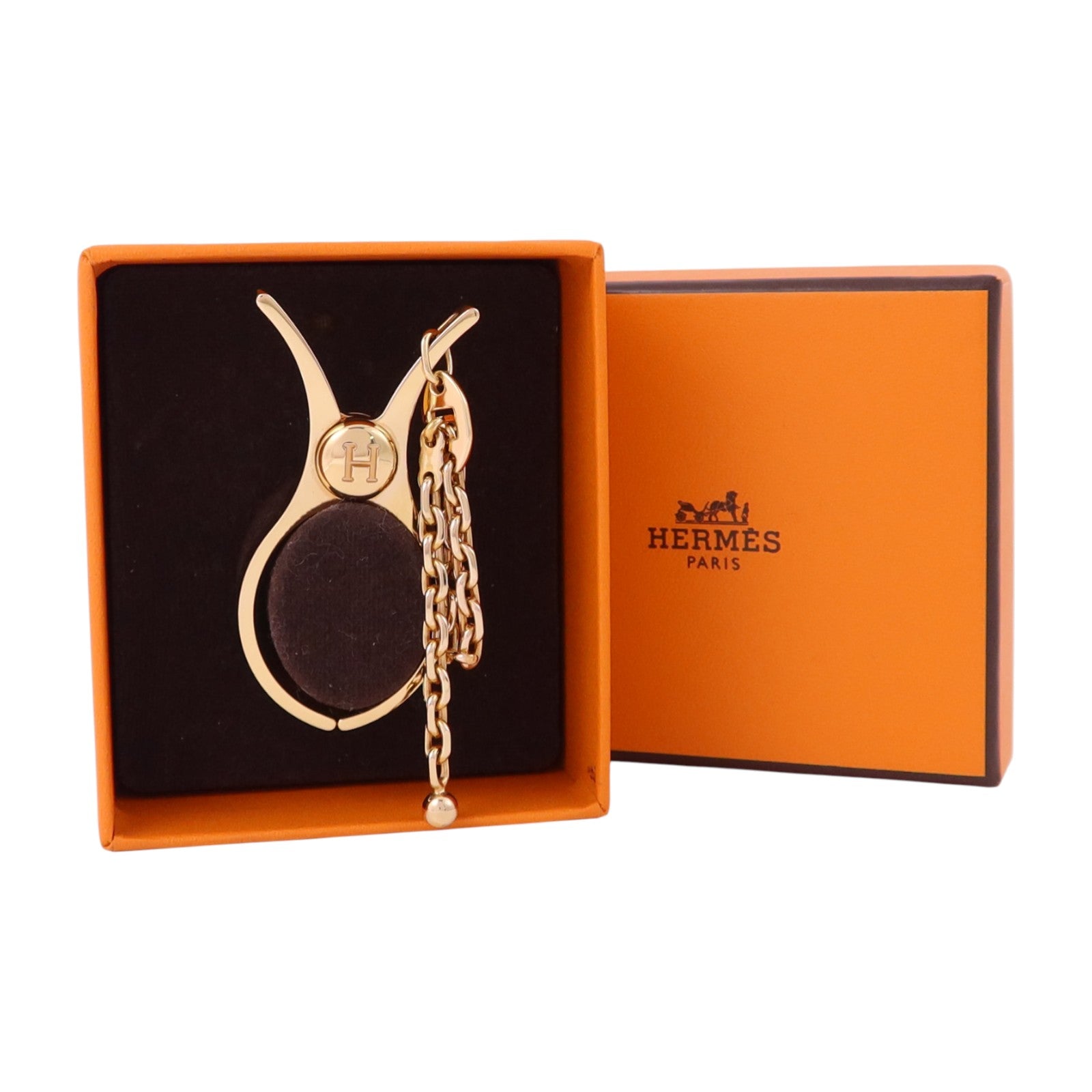 HERMES 金屬Filou Glove Clip Charm金扣掛飾