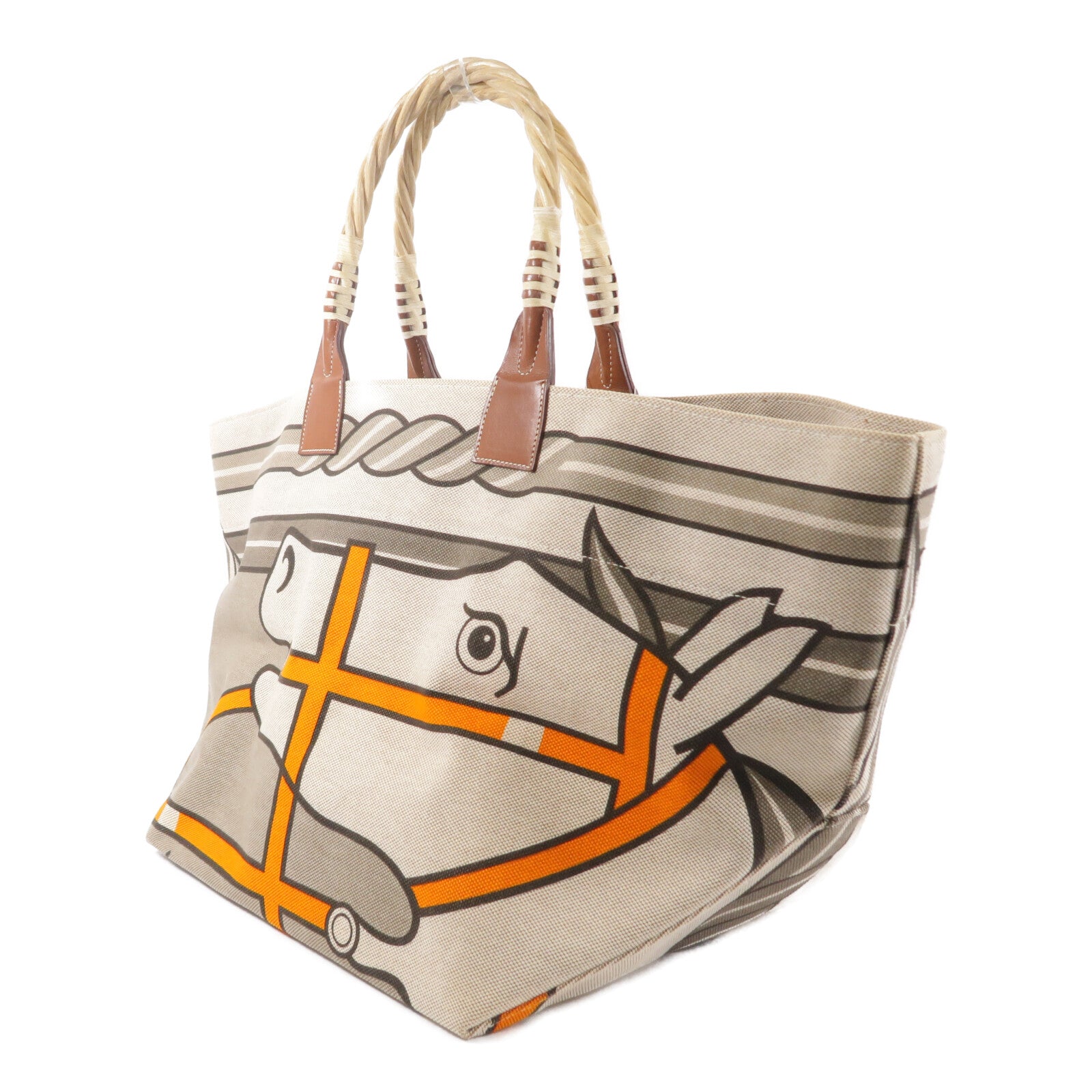 HERMES 帆布Steeple 28肩背袋