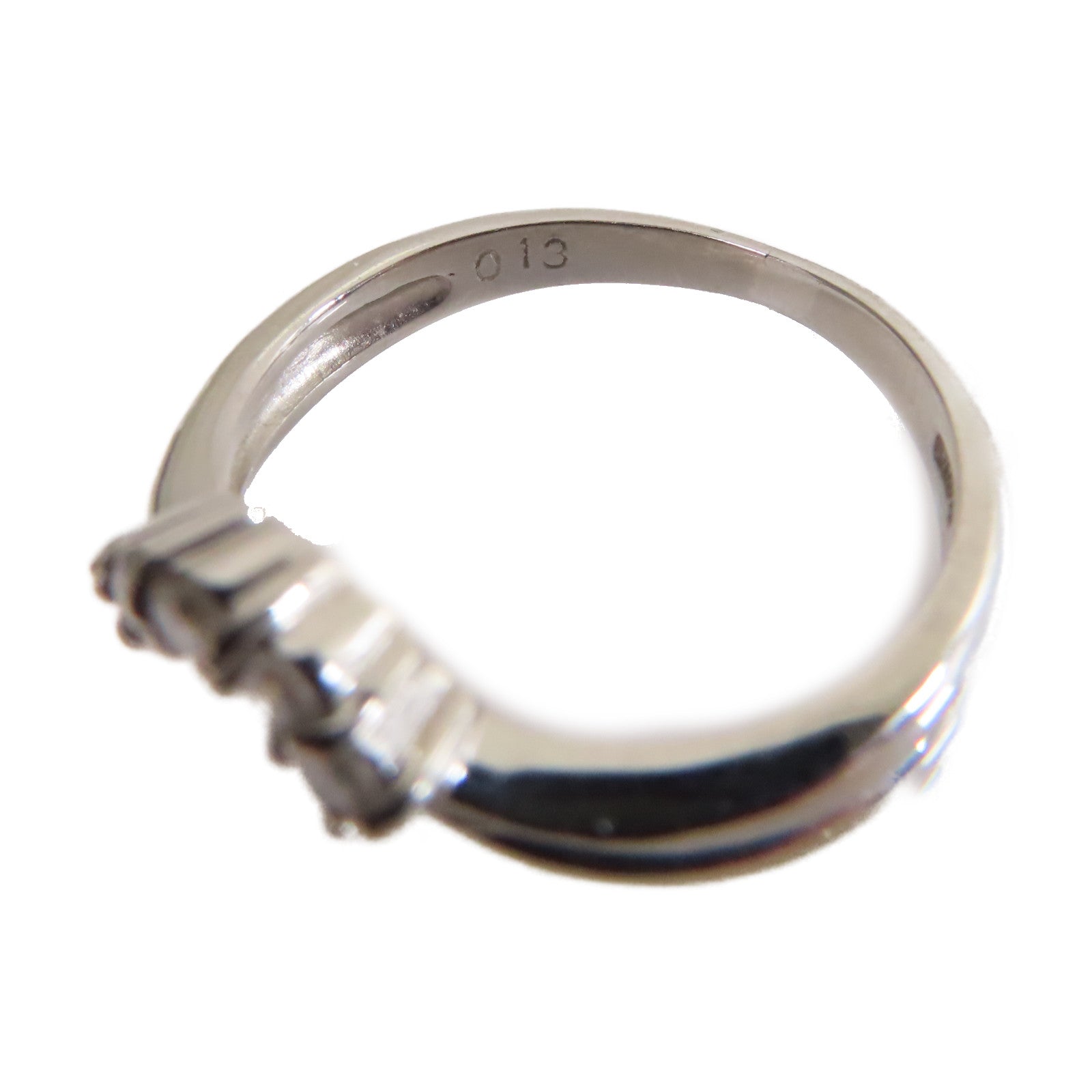 JEWELRY 【激減優惠】PT900鉑金/0.13ct鑽石Diamond Ring戒指US#5.25