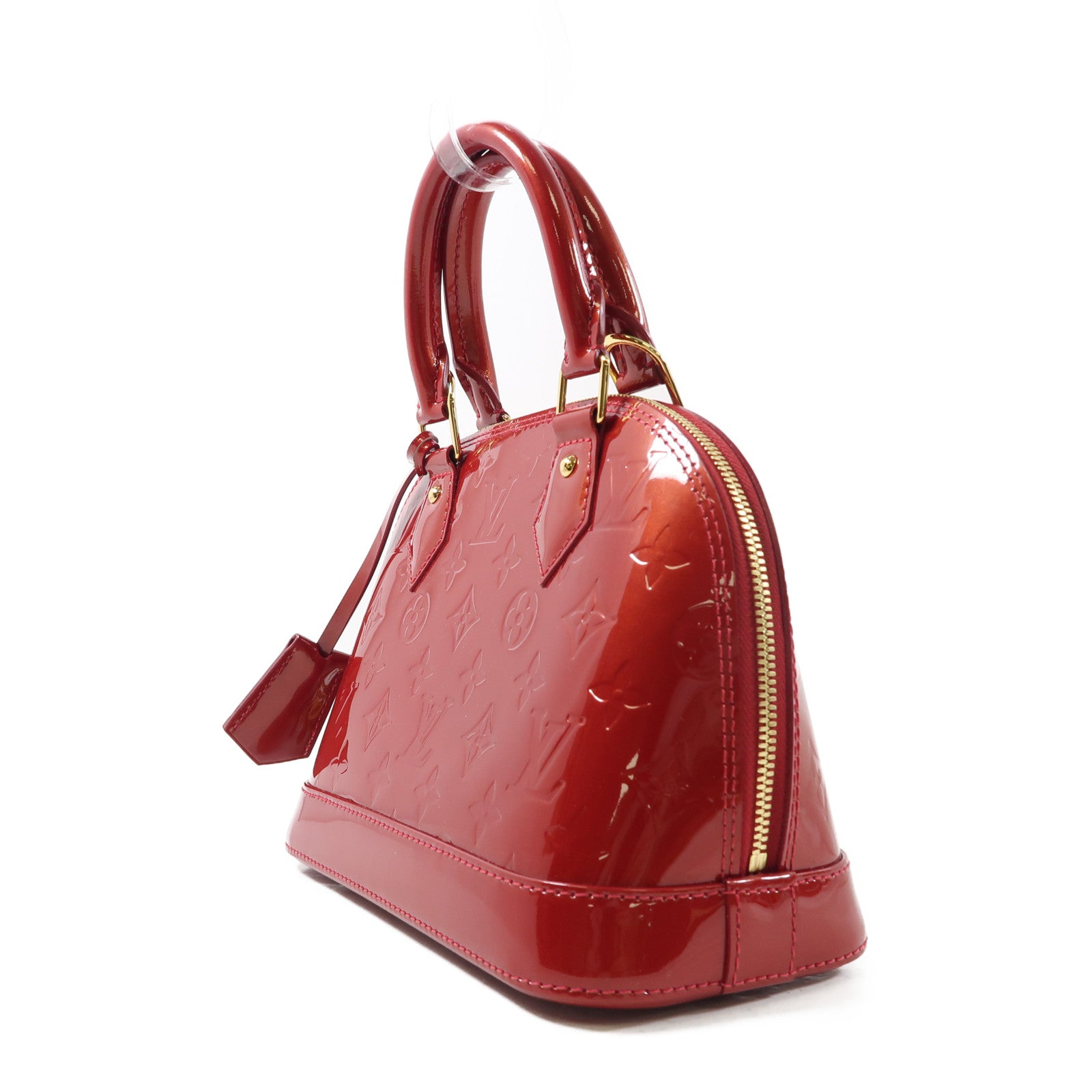 LOUIS VUITTON Vernis Alma BB金扣手挽肩背兩用袋紅色