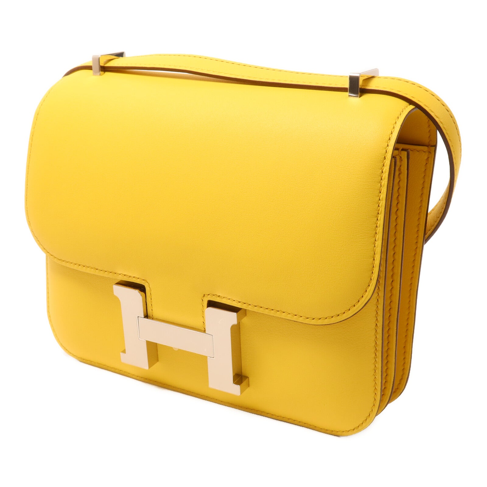 HERMES Swift皮革Constance Mini肩背袋Sun