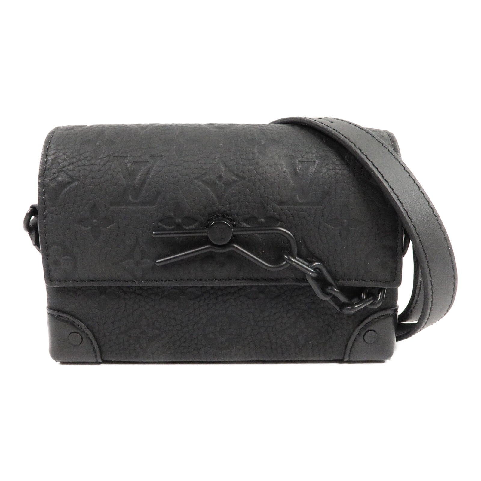 LOUIS VUITTON Monogram Taurillon Steamer Wearable Wallet扣肩背袋
