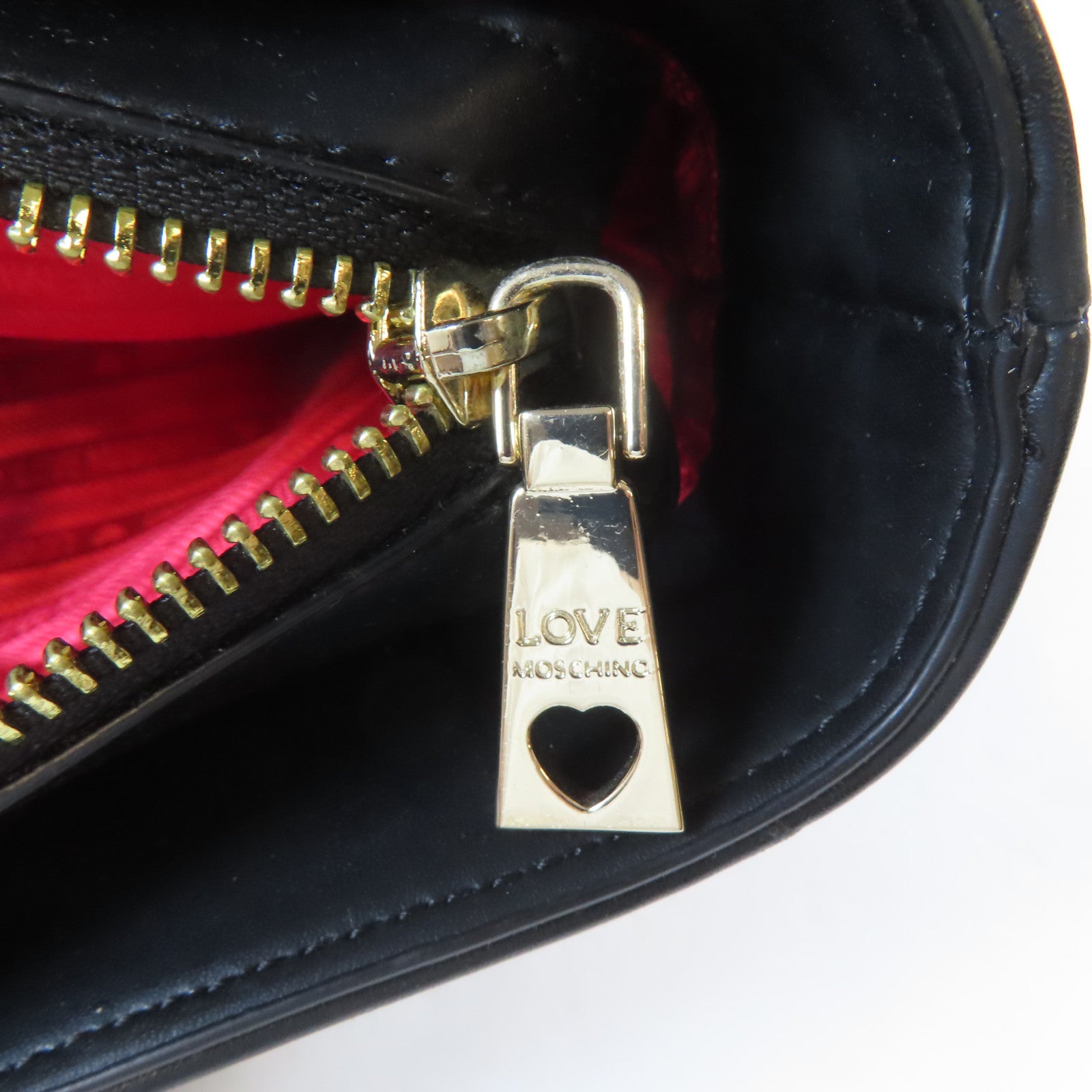 MOSCHINO 塗層帆布Shoulder Tote金扣肩背袋/手挽袋黑色