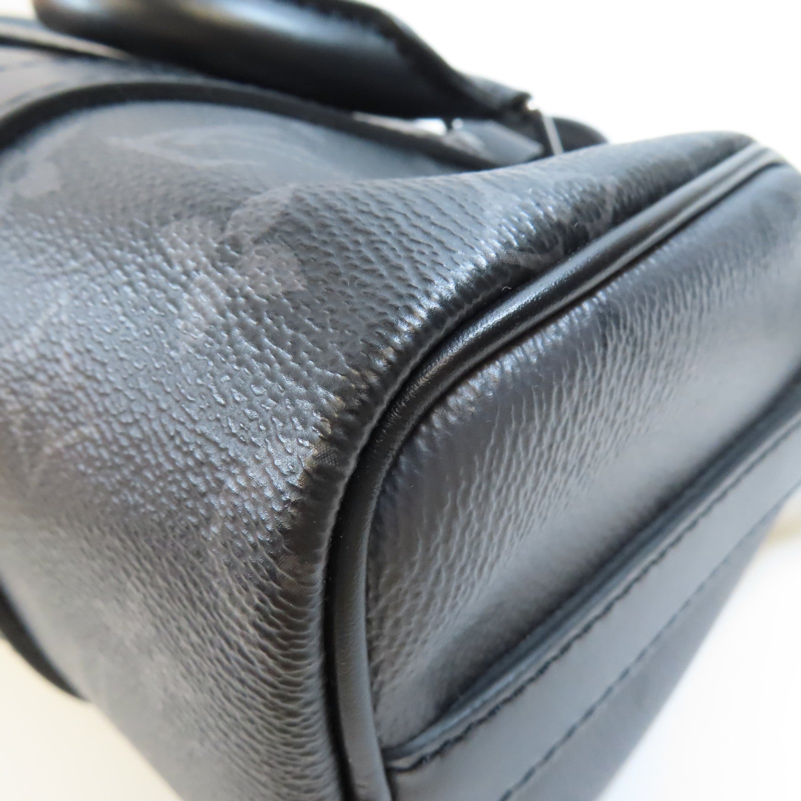 LOUIS VUITTON Monogram Eclipse Keepall Bandouliere 25手挽肩背兩用袋黑色