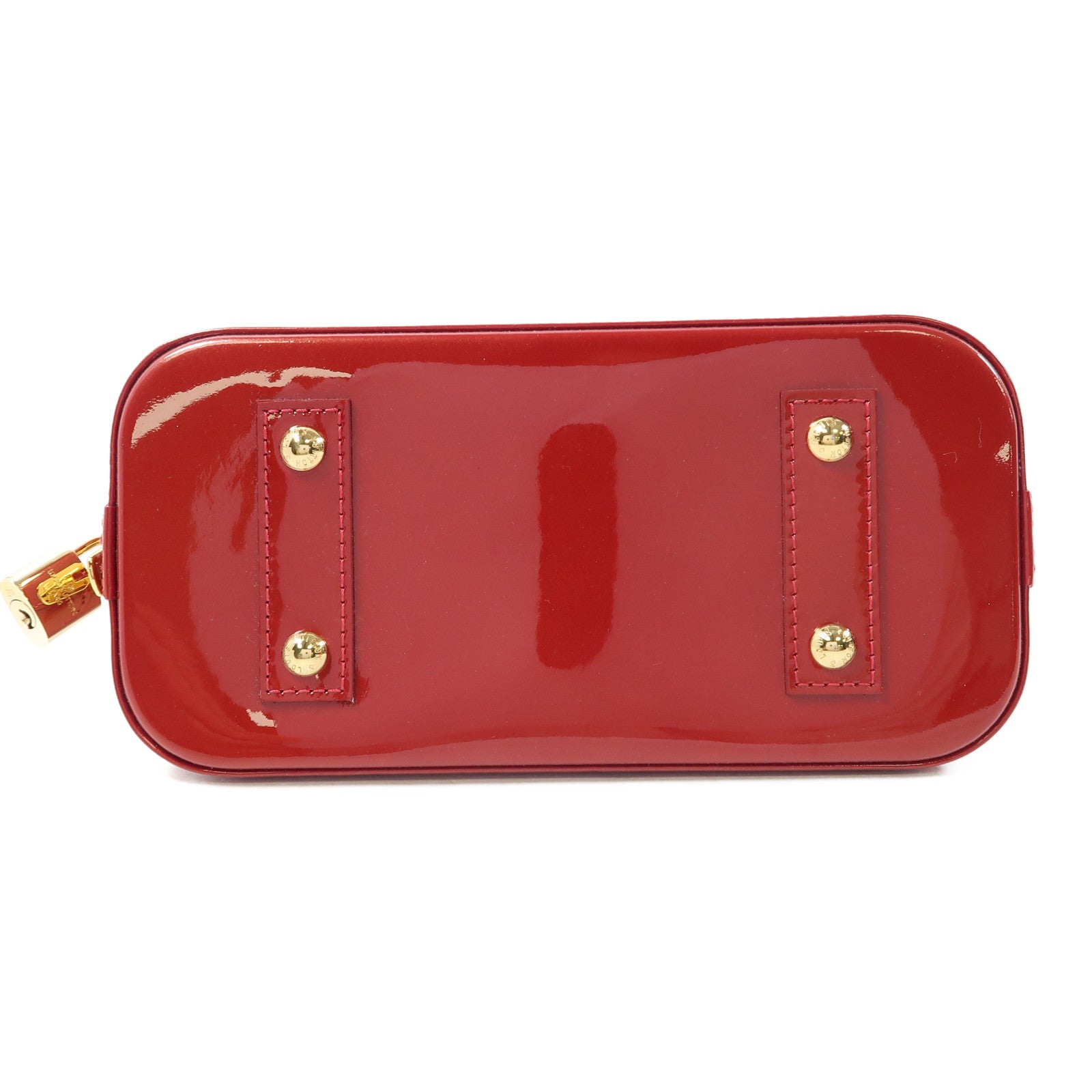 LOUIS VUITTON Vernis Alma BB金扣手挽肩背兩用袋紅色