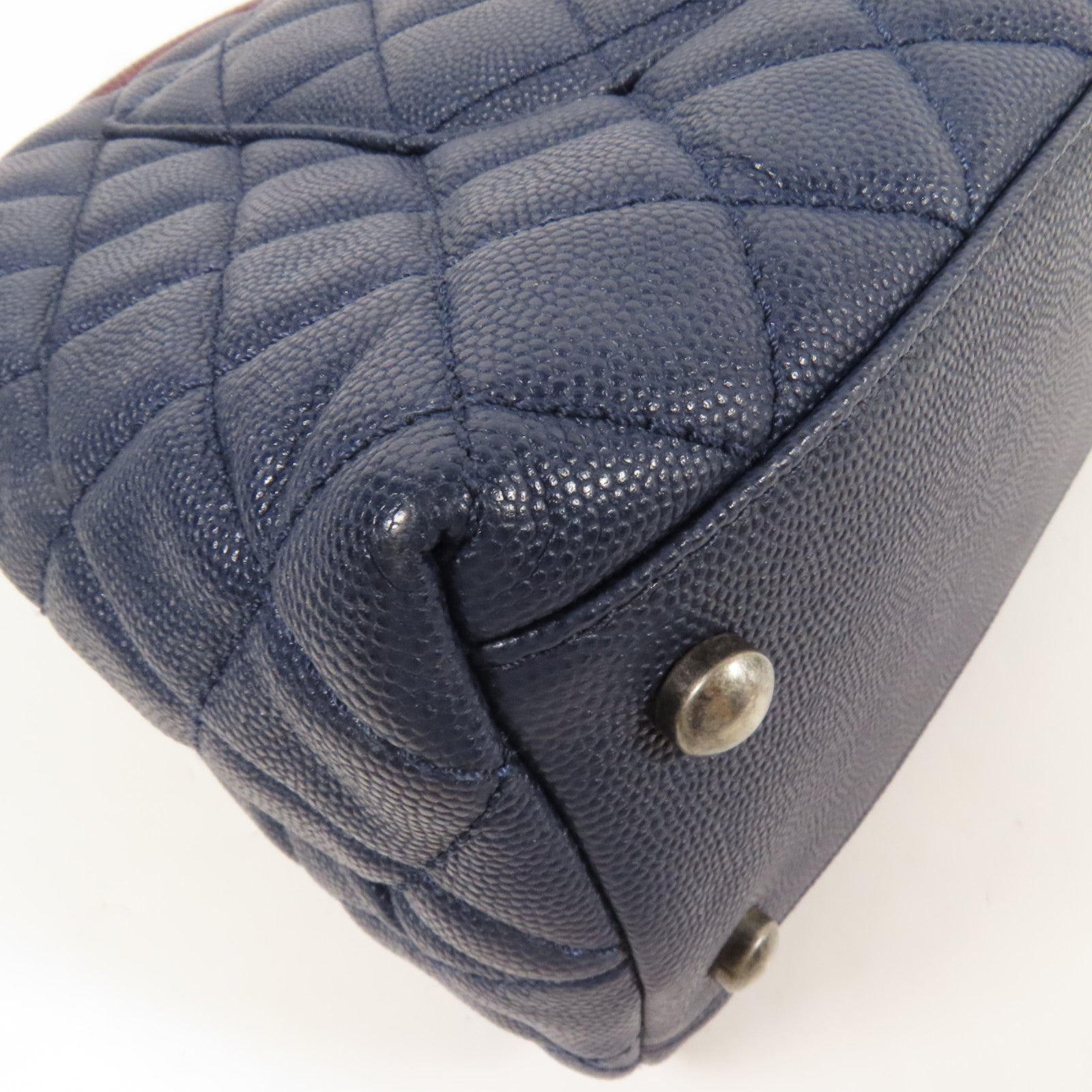 CHANEL 牛皮皮革/蜥蜴皮革Coco Handle Medium手挽肩背兩用袋