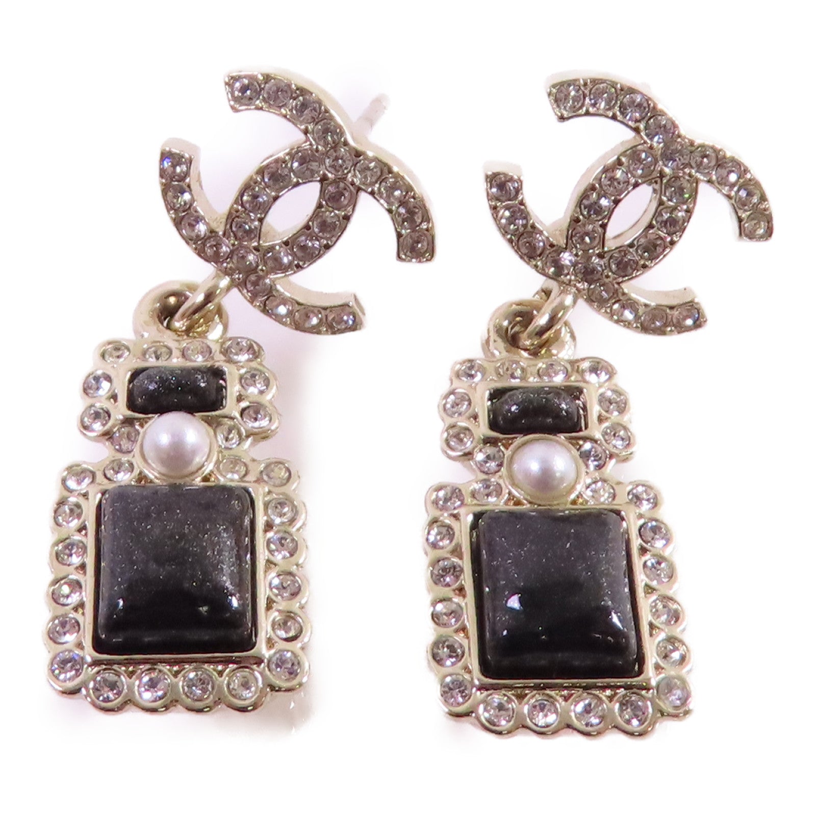 CHANEL 金屬/水鑽/PVC Earrings耳環