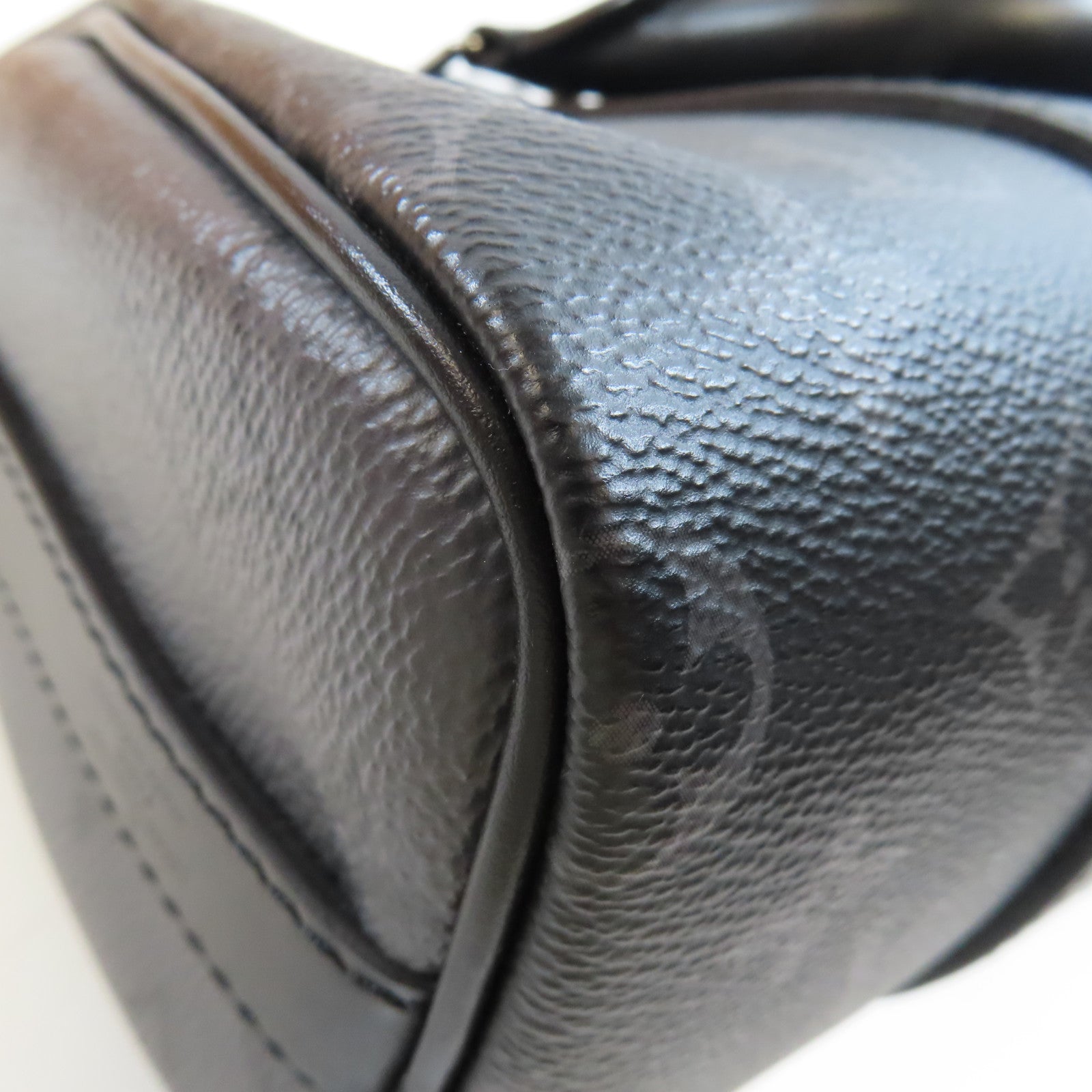 LOUIS VUITTON Monogram Eclipse Keepall Bandouliere 25手挽肩背兩用袋黑色