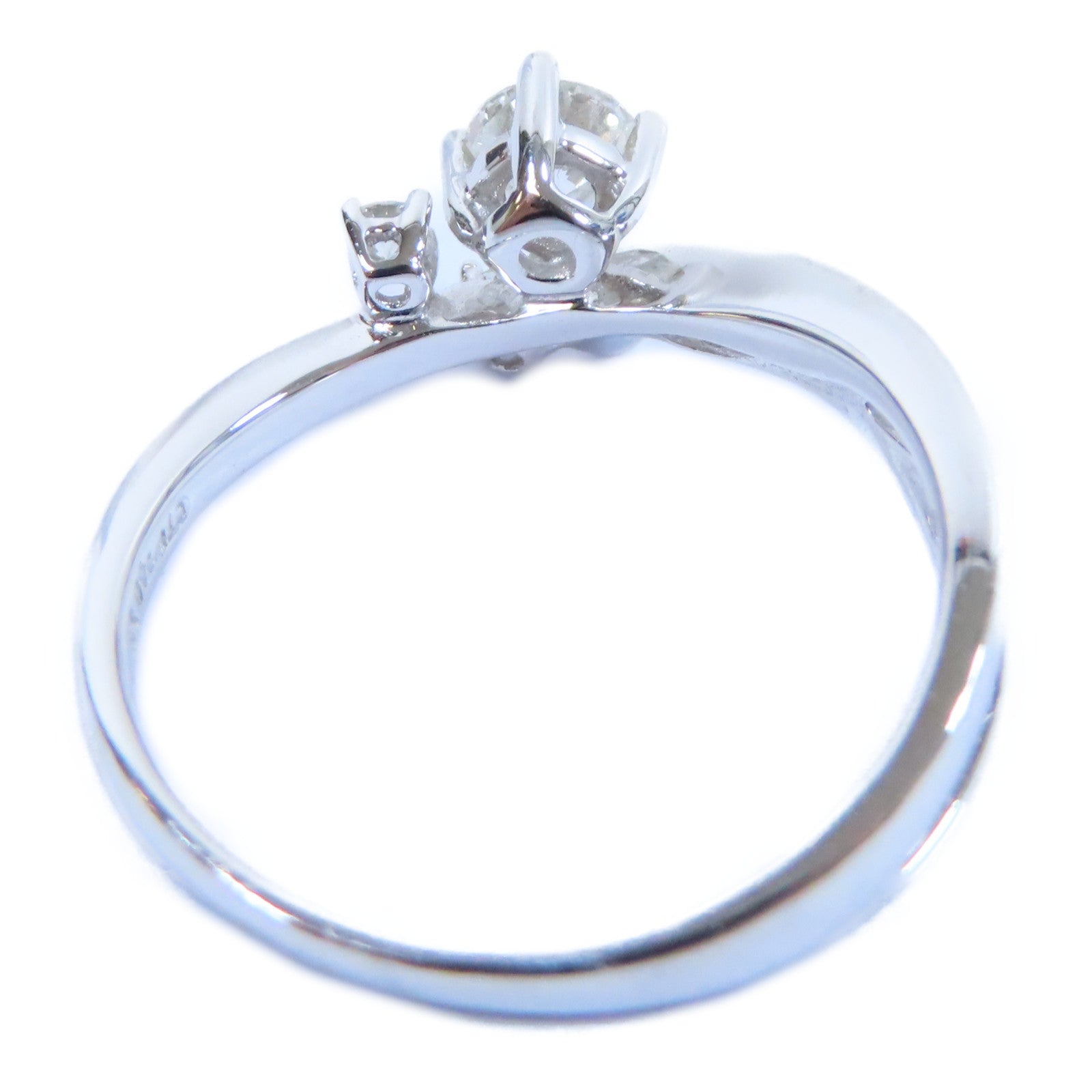JEWELRY **【激減優惠】18K白金Diamond Ring 0.25ct/0.05ct鑽石戒指US#5.25