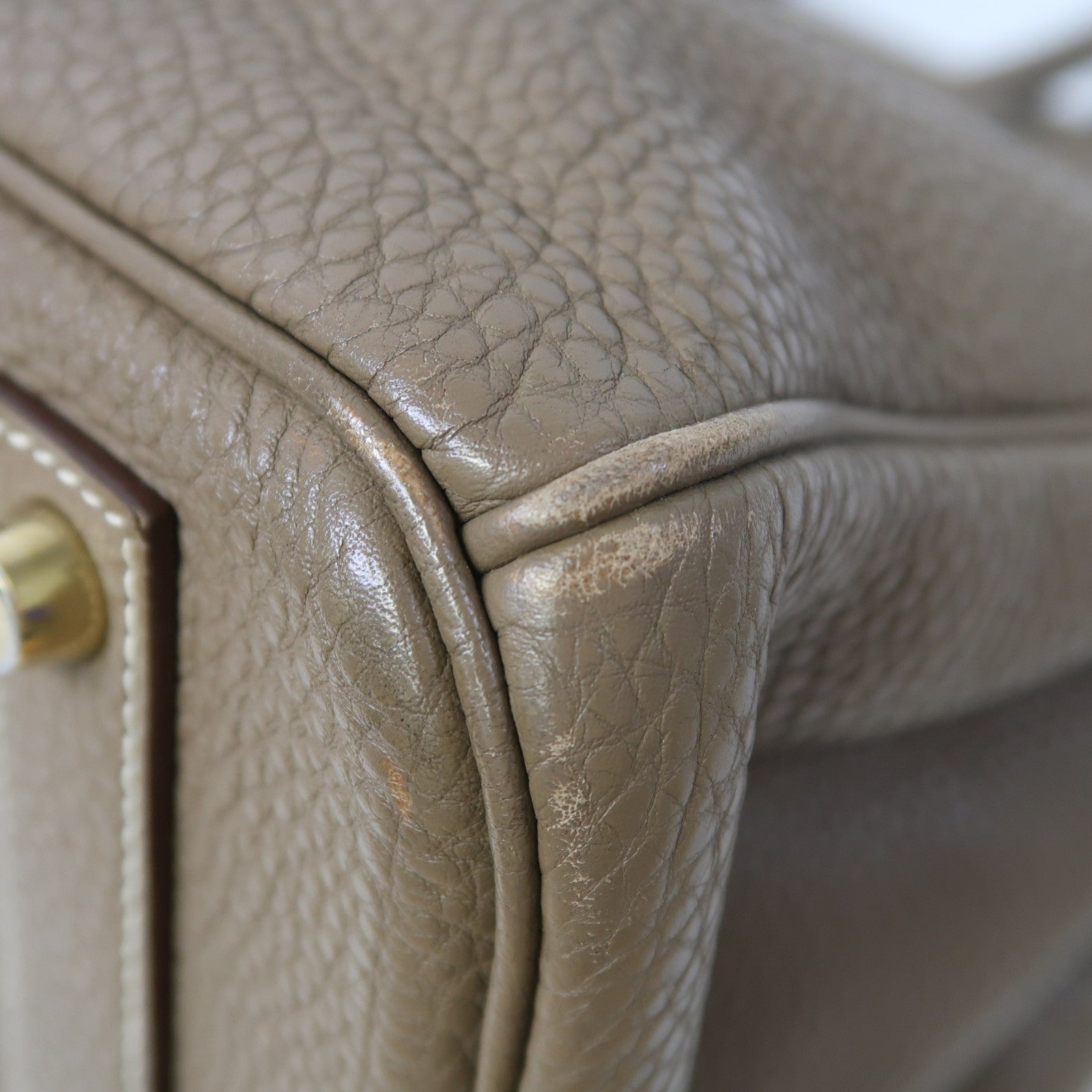 HERMES Togo皮革Birkin 40金扣手挽袋Etoupe/大象灰色
